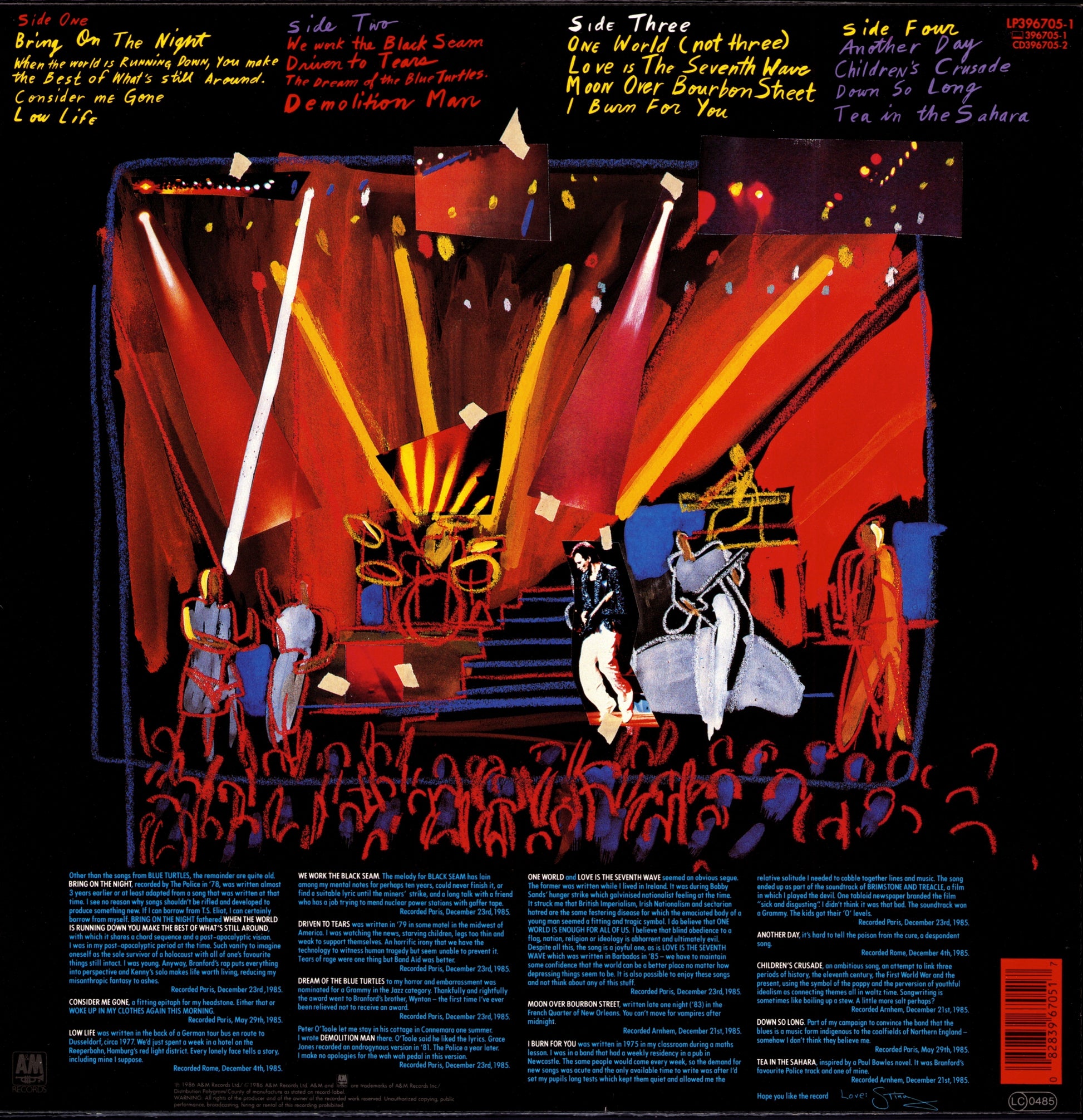 Sting - Bring On The Night Vinyl 2LP Kopie