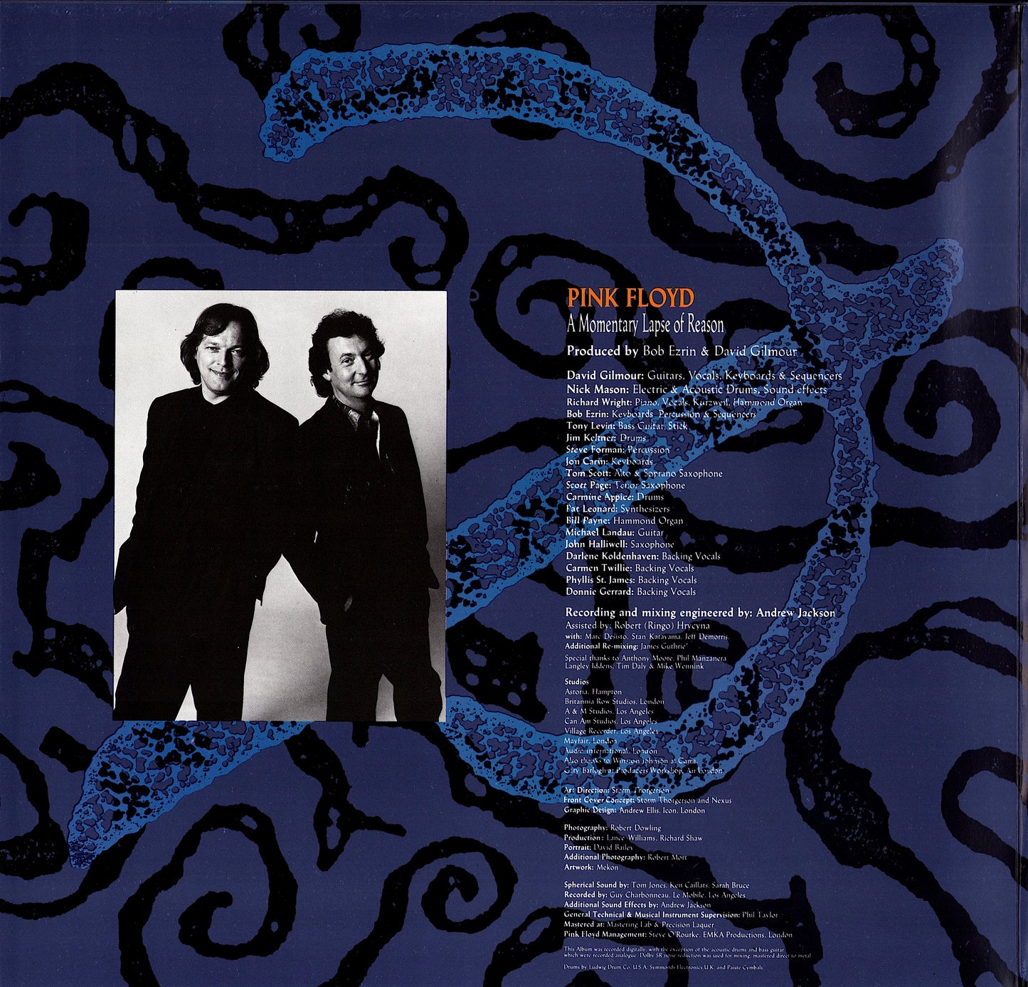 Pink Floyd ‎- A Momentary Lapse Of Reason Vinyl LP Kopie