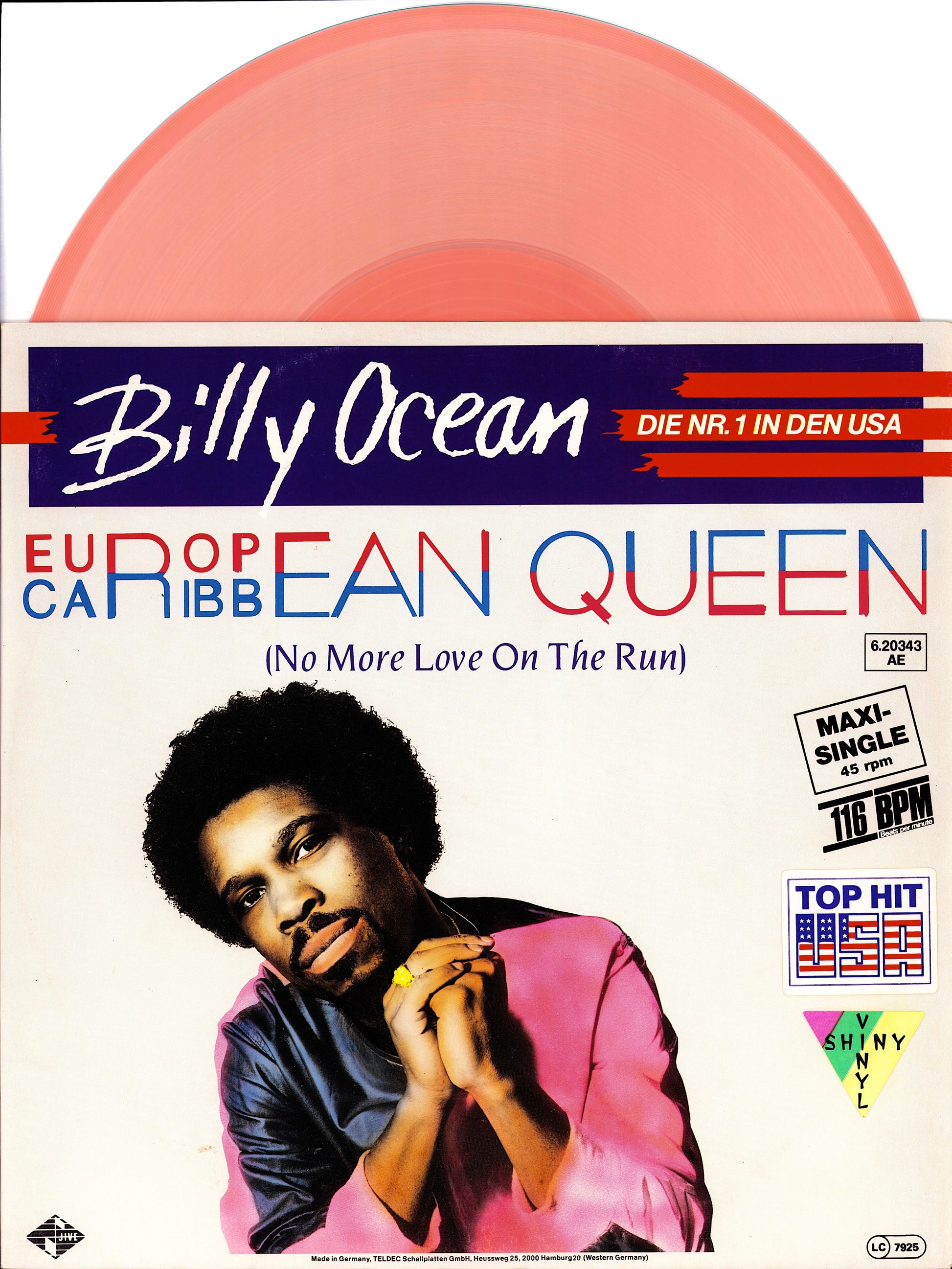 Billy Ocean - European Queen No More Love On The Run Orange Transparent Vinyl 12" Maxi-Single