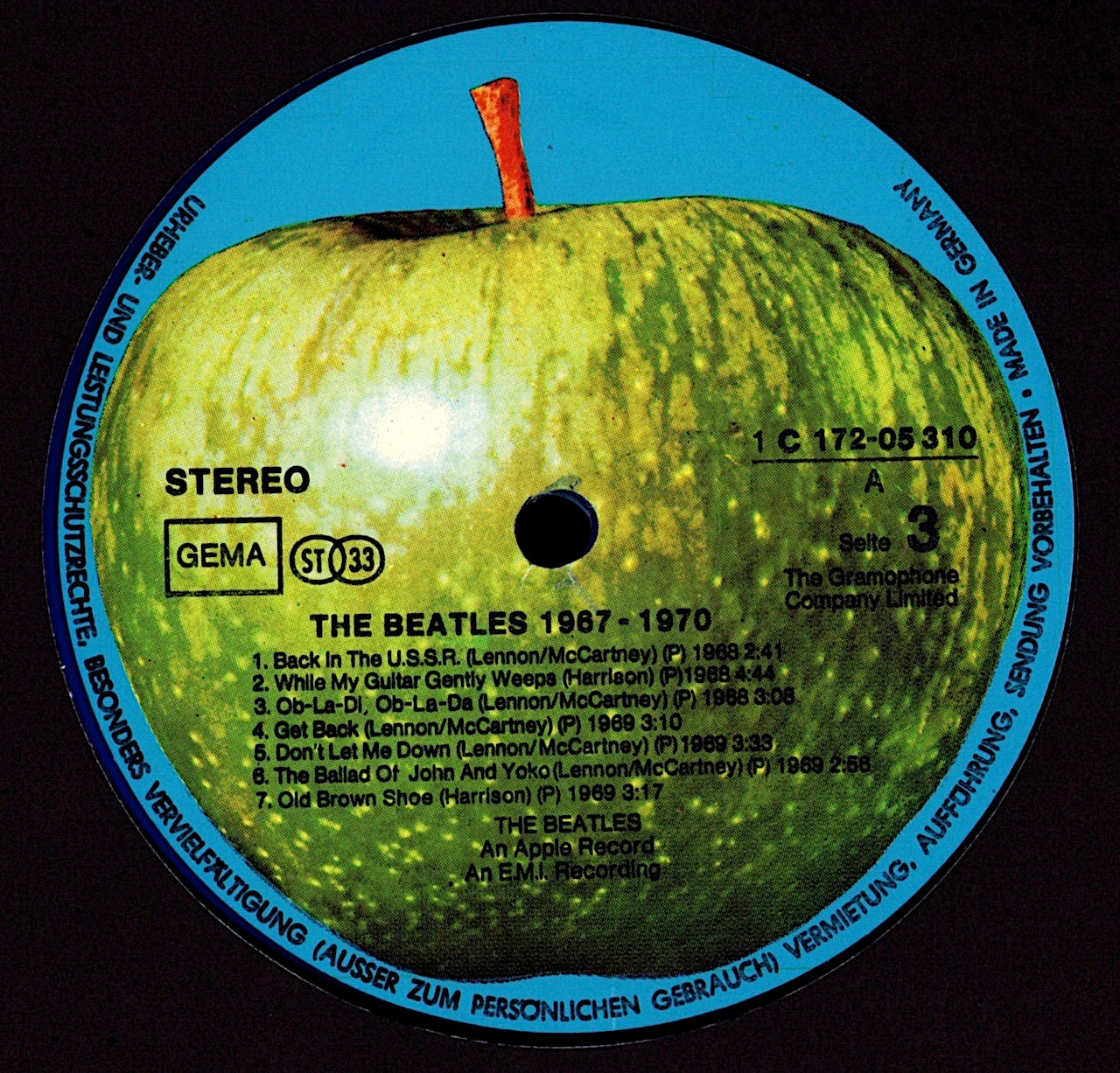 The Beatles ‎- 1967-1970 Vinyl 2LP DE Kopie