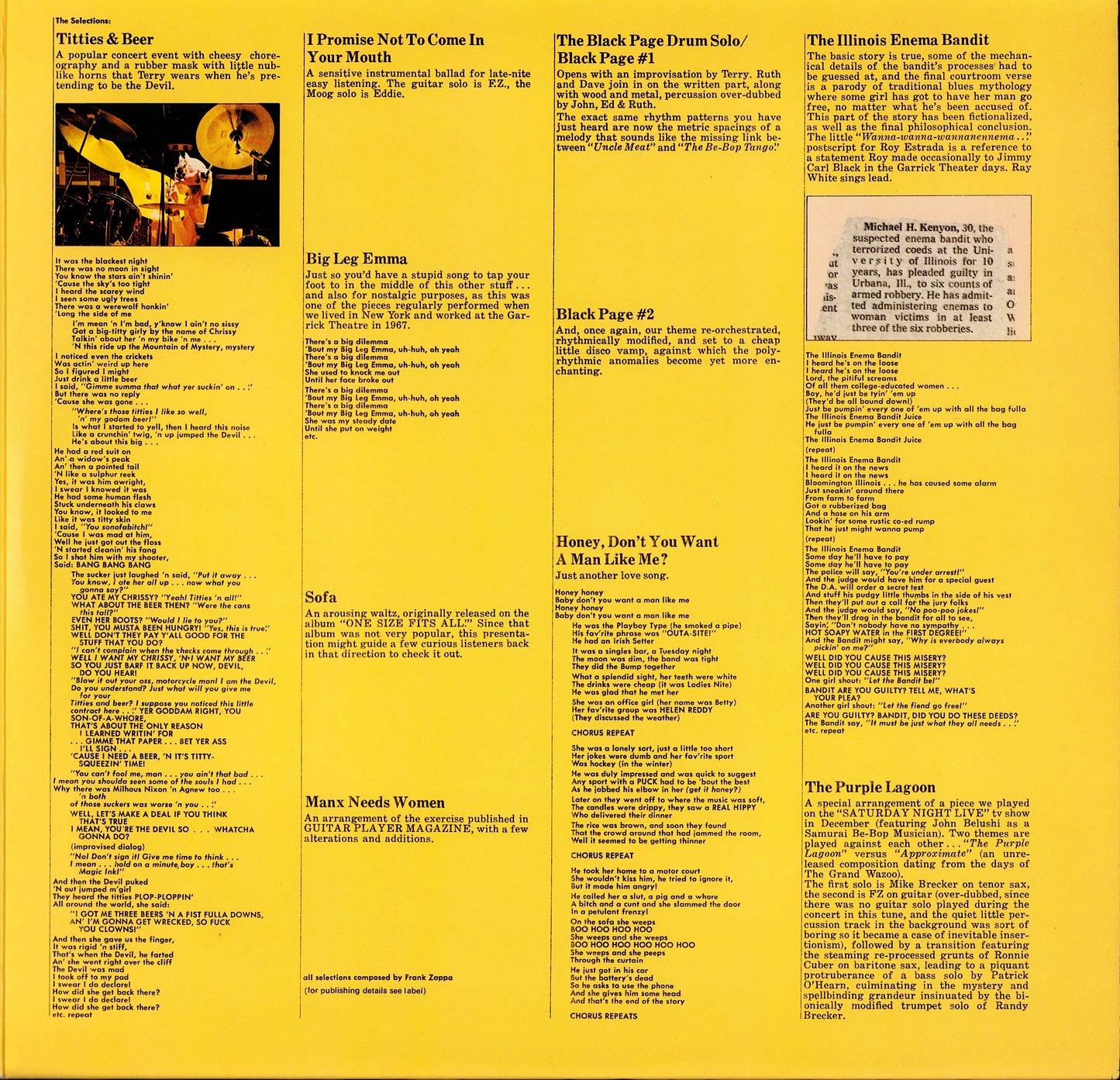 Frank Zappa – Zappa In New York Vinyl 2LP