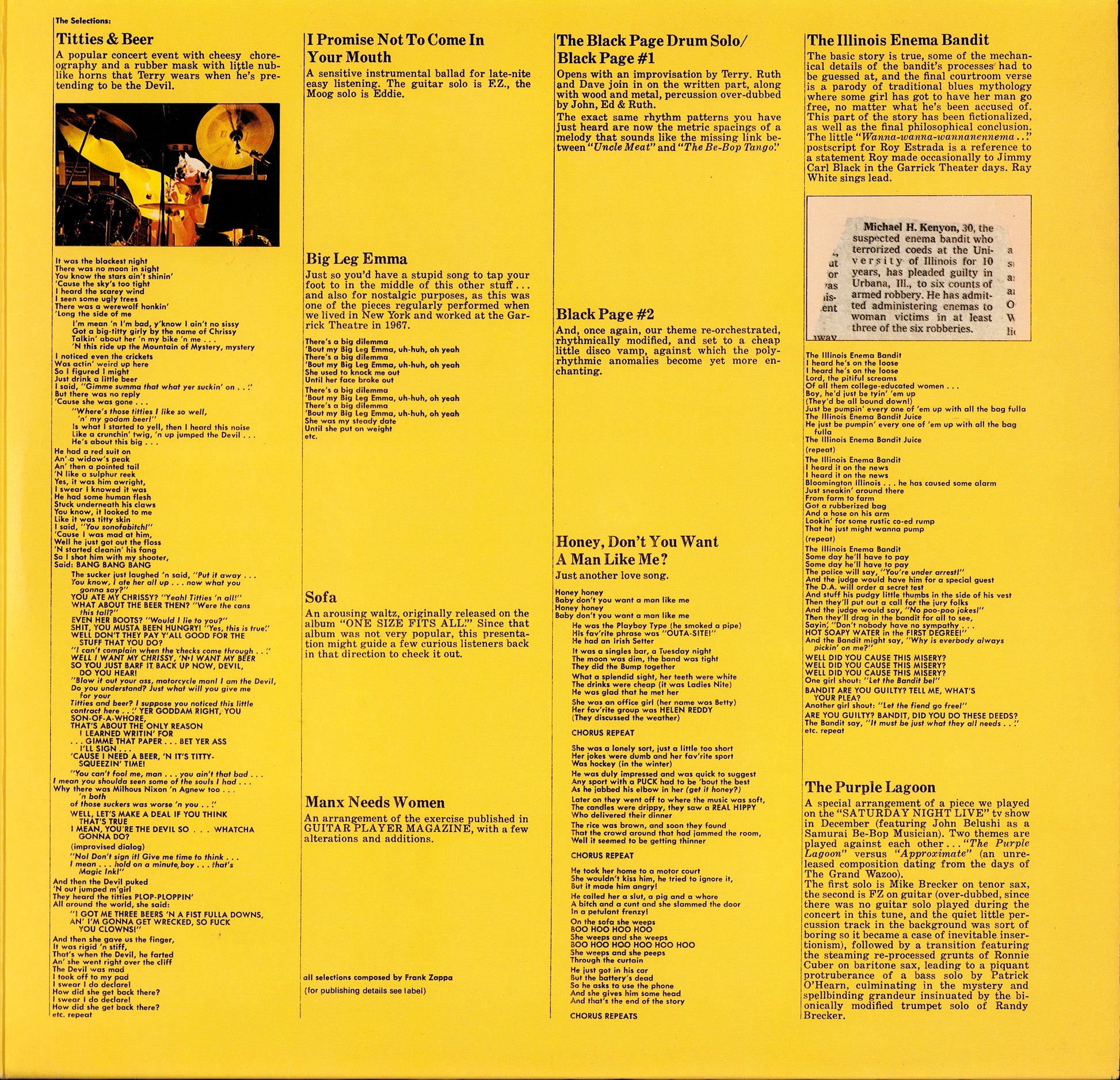 Frank Zappa – Zappa In New York Vinyl 2LP