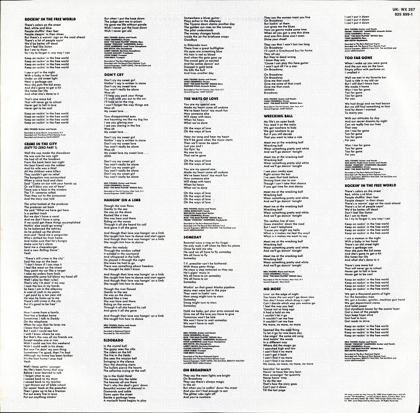 Neil Young - Freedom Vinyl LP