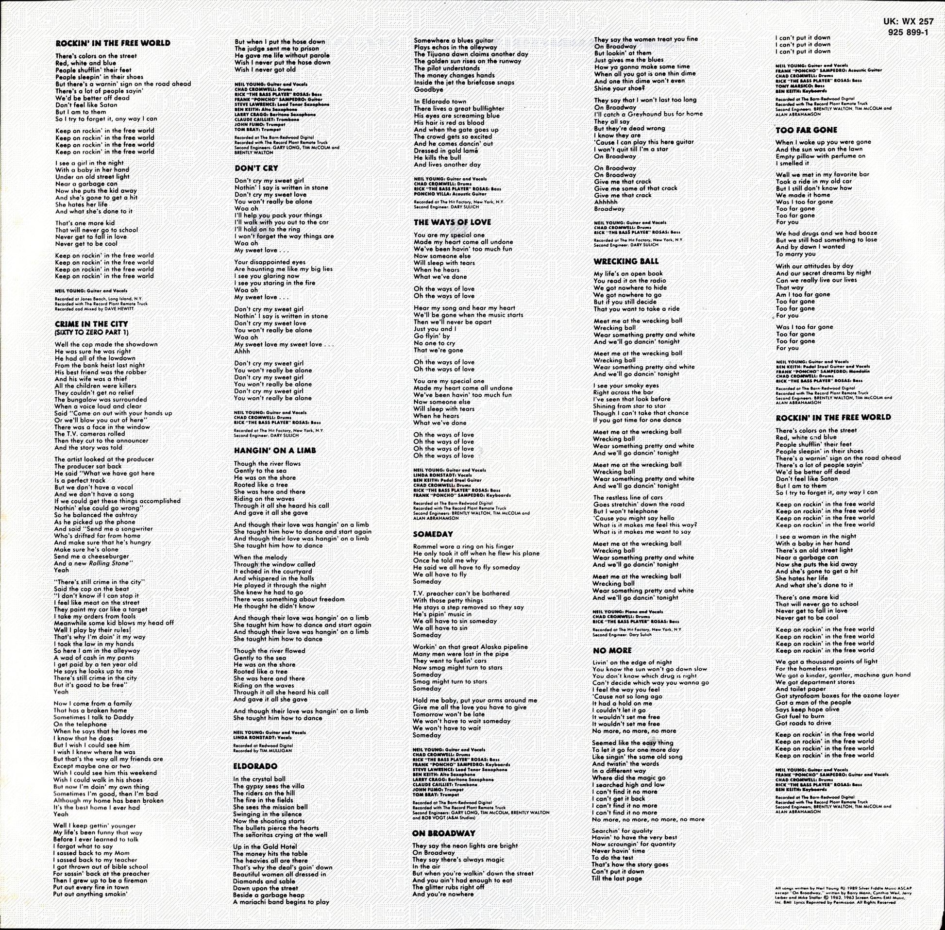 Neil Young - Freedom Vinyl LP