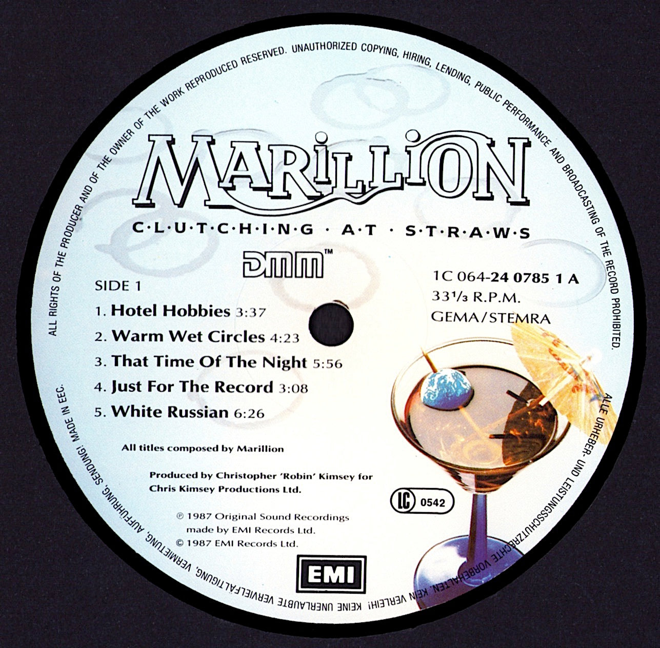 Marillion ‎- Clutching At Straws Vinyl LP