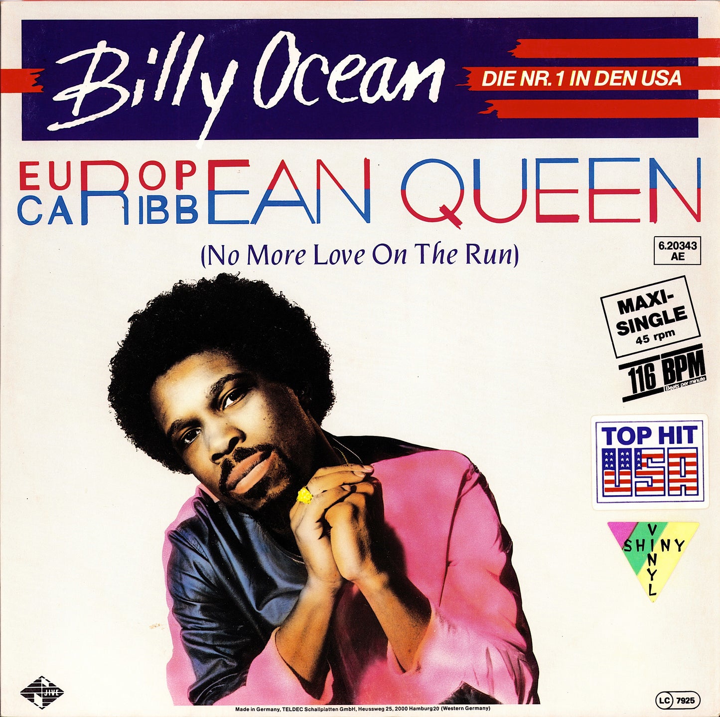 Billy Ocean - European Queen No More Love On The Run Orange Transparent Vinyl 12" Maxi-Single