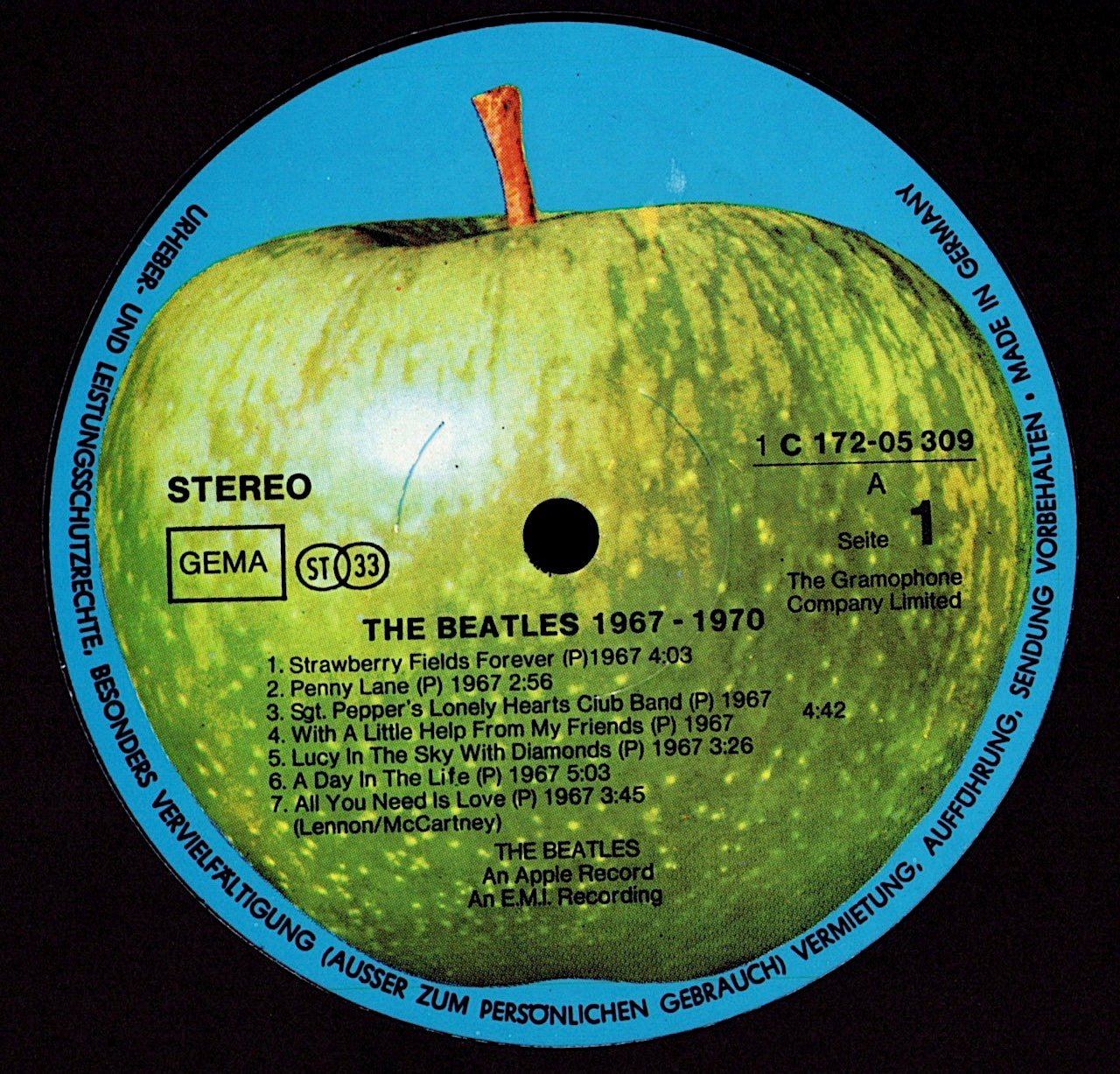 The Beatles ‎- 1967-1970 Vinyl 2LP DE Kopie