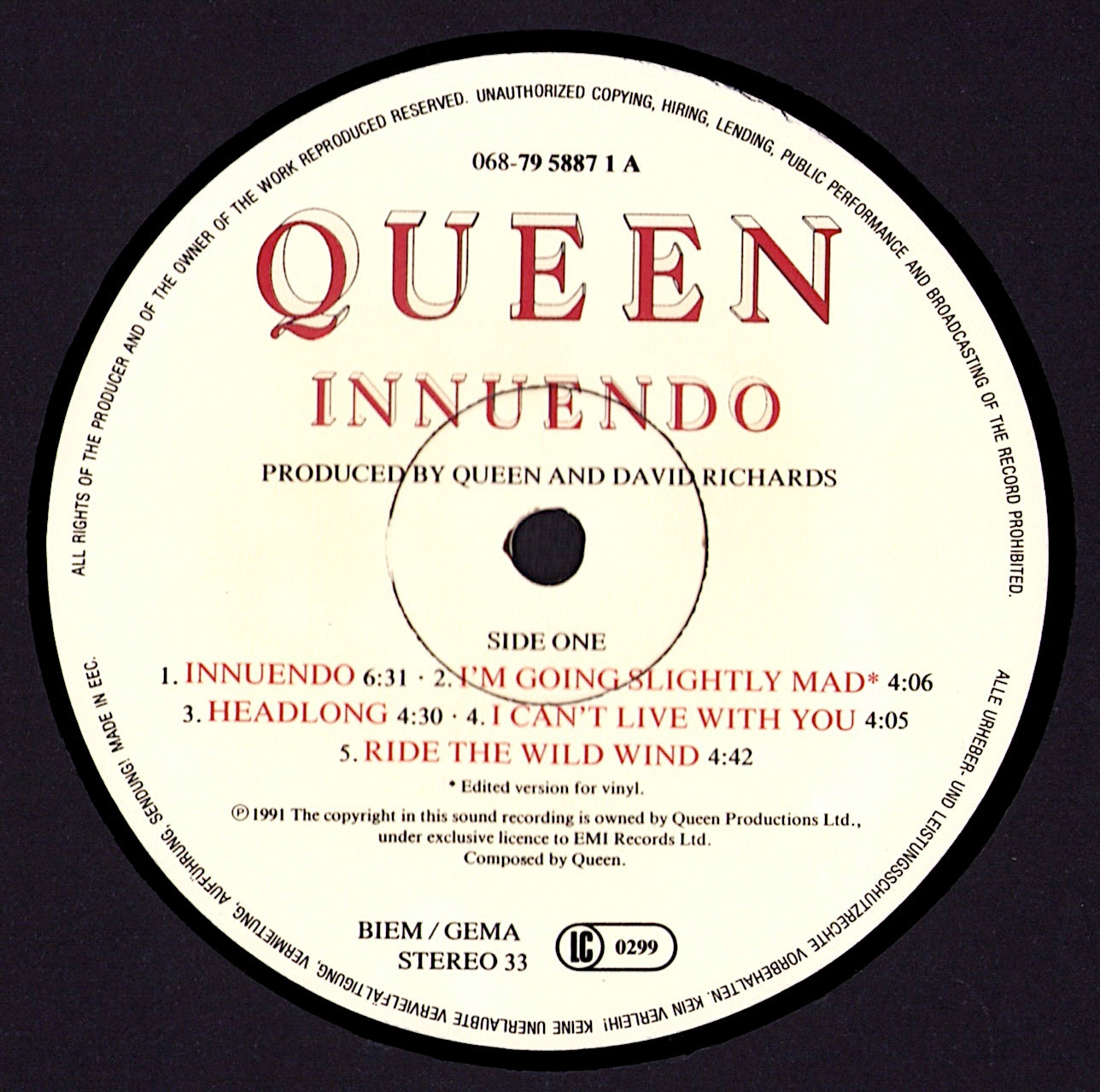 Queen - The Miracle Vinyl LP Kopie