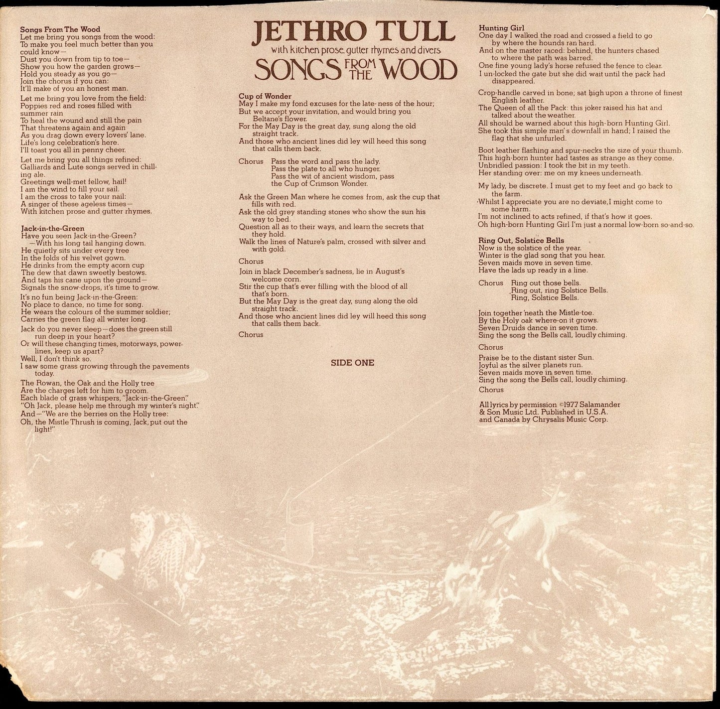 Jethro Tull - Songs from the Wood Vinyl LP