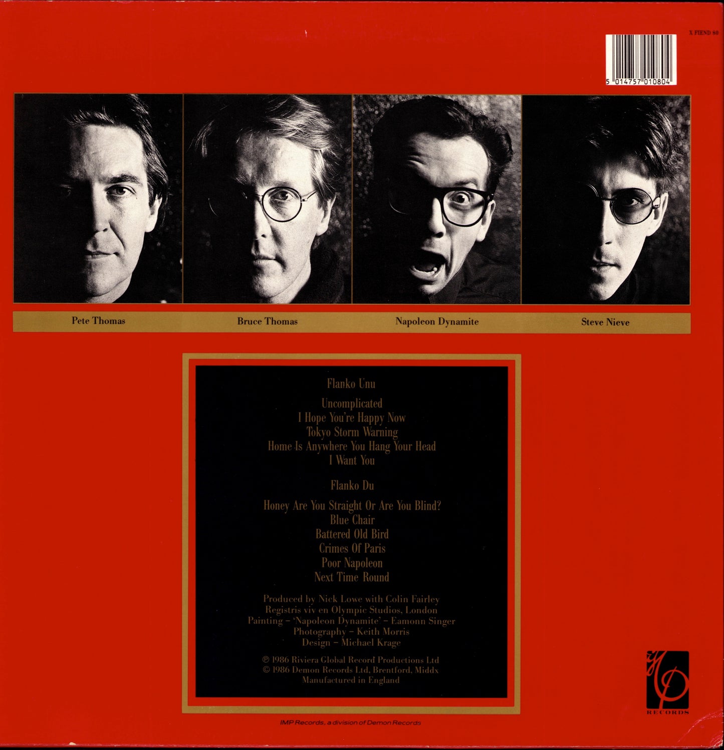 Elvis Costello And The Attractions - Blood & Chocolate Vinyl LP Kopie