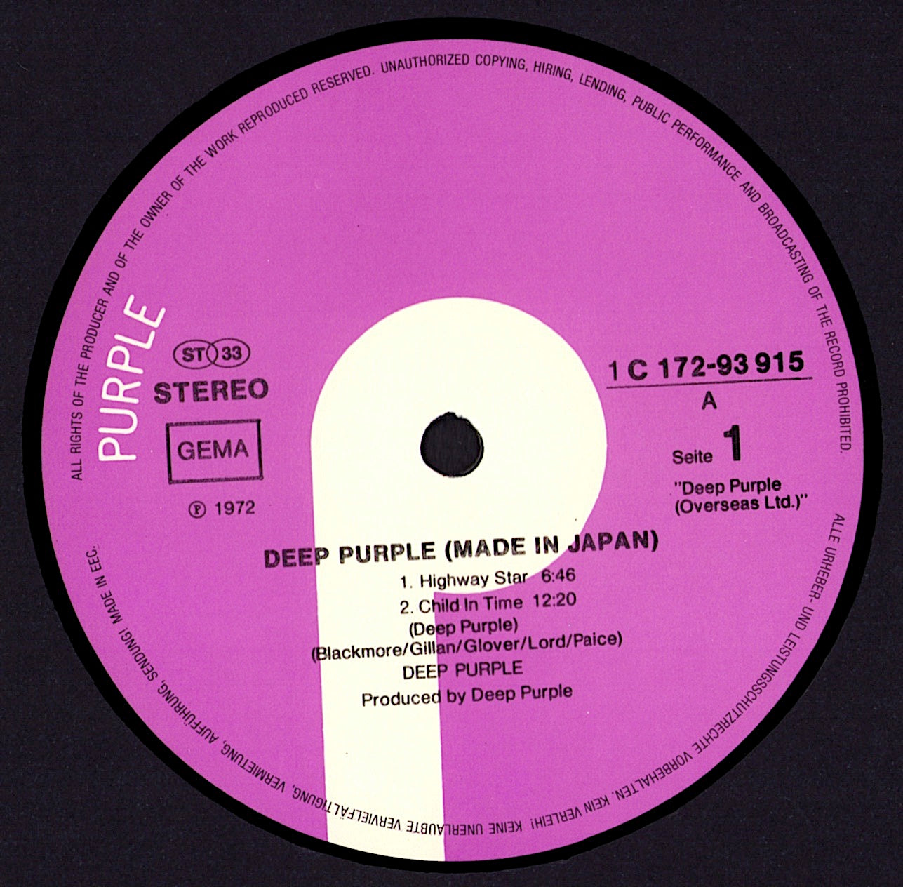 Deep Purple ‎- Made In Japan Vinyl 2LP
