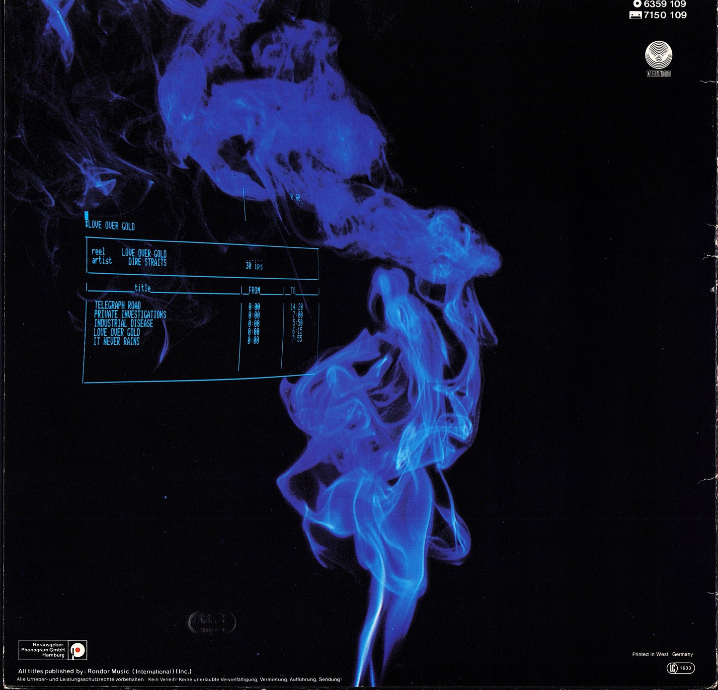 Dire Straits - Love Over Gold Vinyl LP