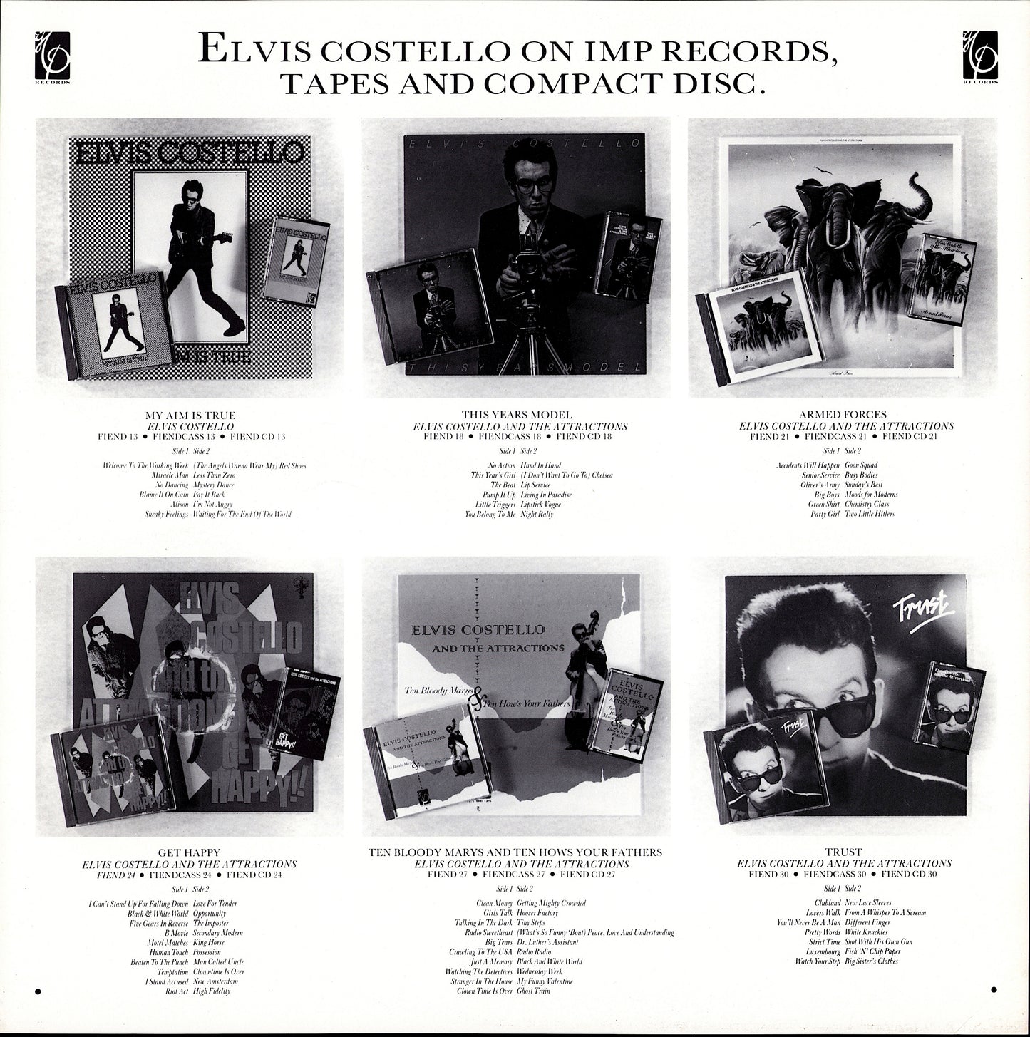 Elvis Costello And The Attractions - Blood & Chocolate Vinyl LP Kopie