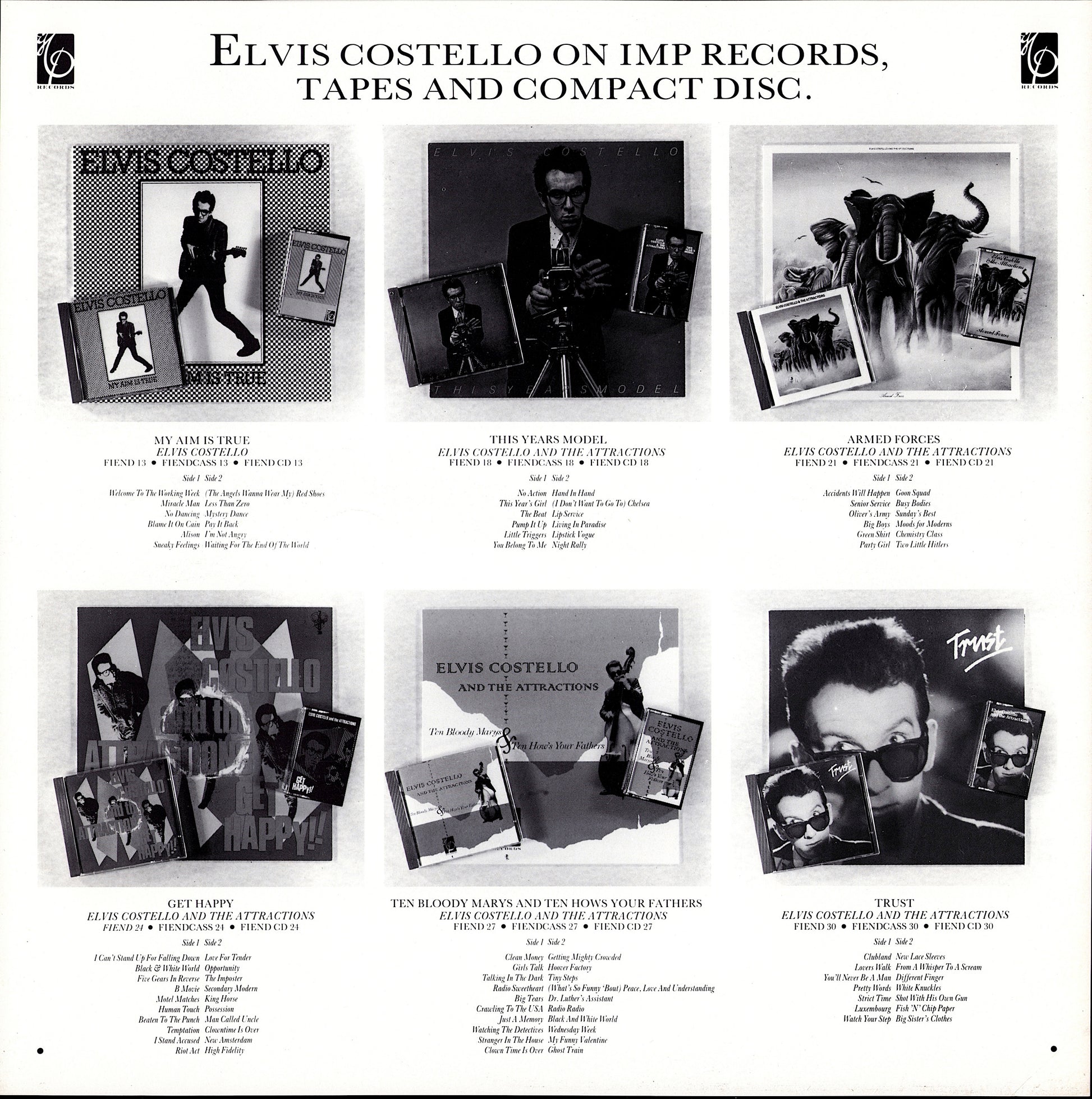 Elvis Costello And The Attractions - Blood & Chocolate Vinyl LP Kopie