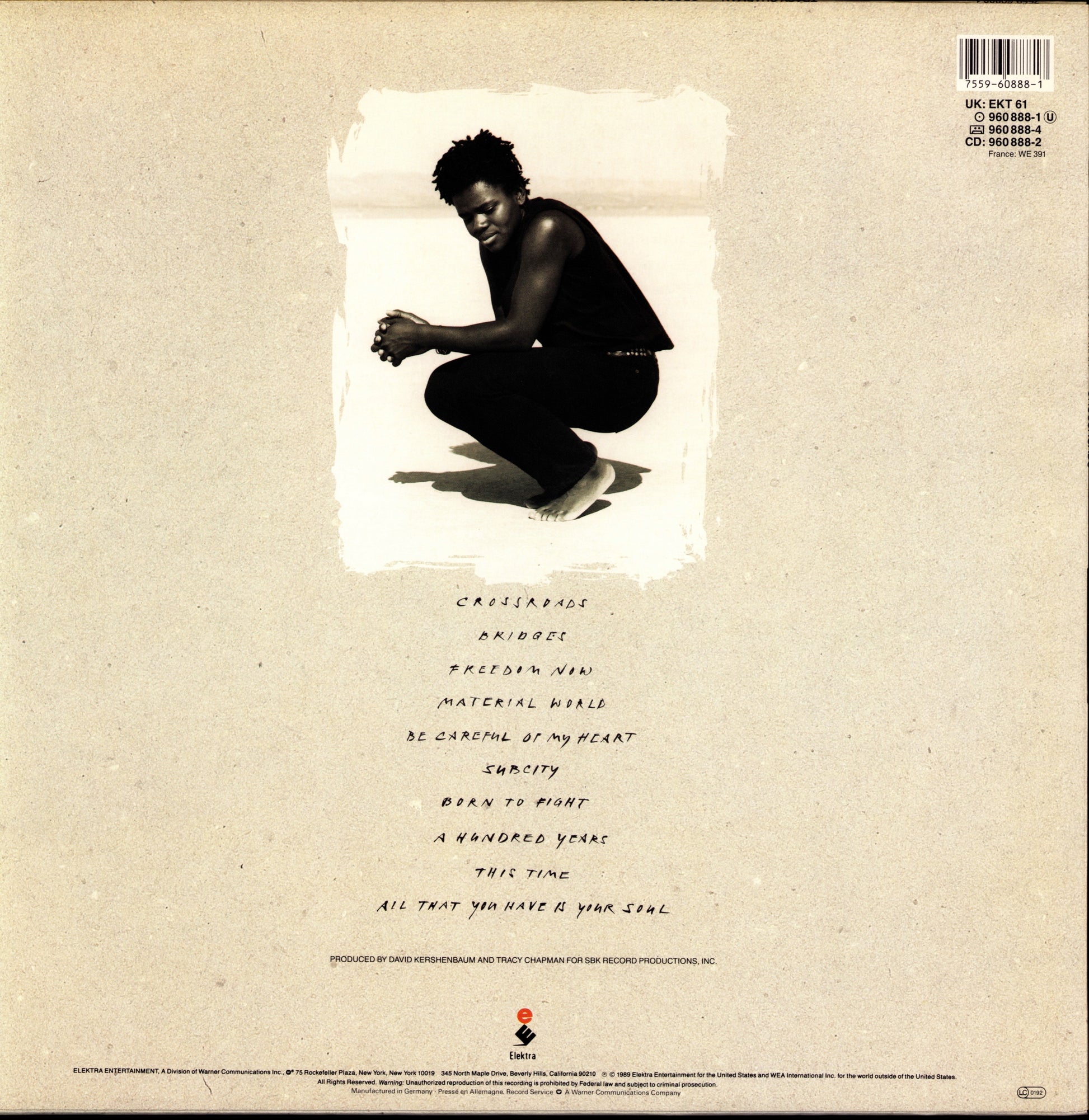 Tracy Chapman ‎- Crossroads Vinyl LP