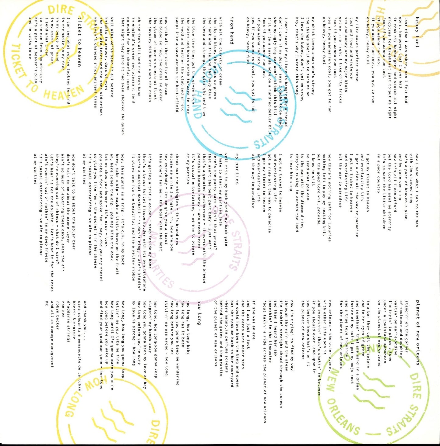 Dire Straits ‎- On Every Street Vinyl LP