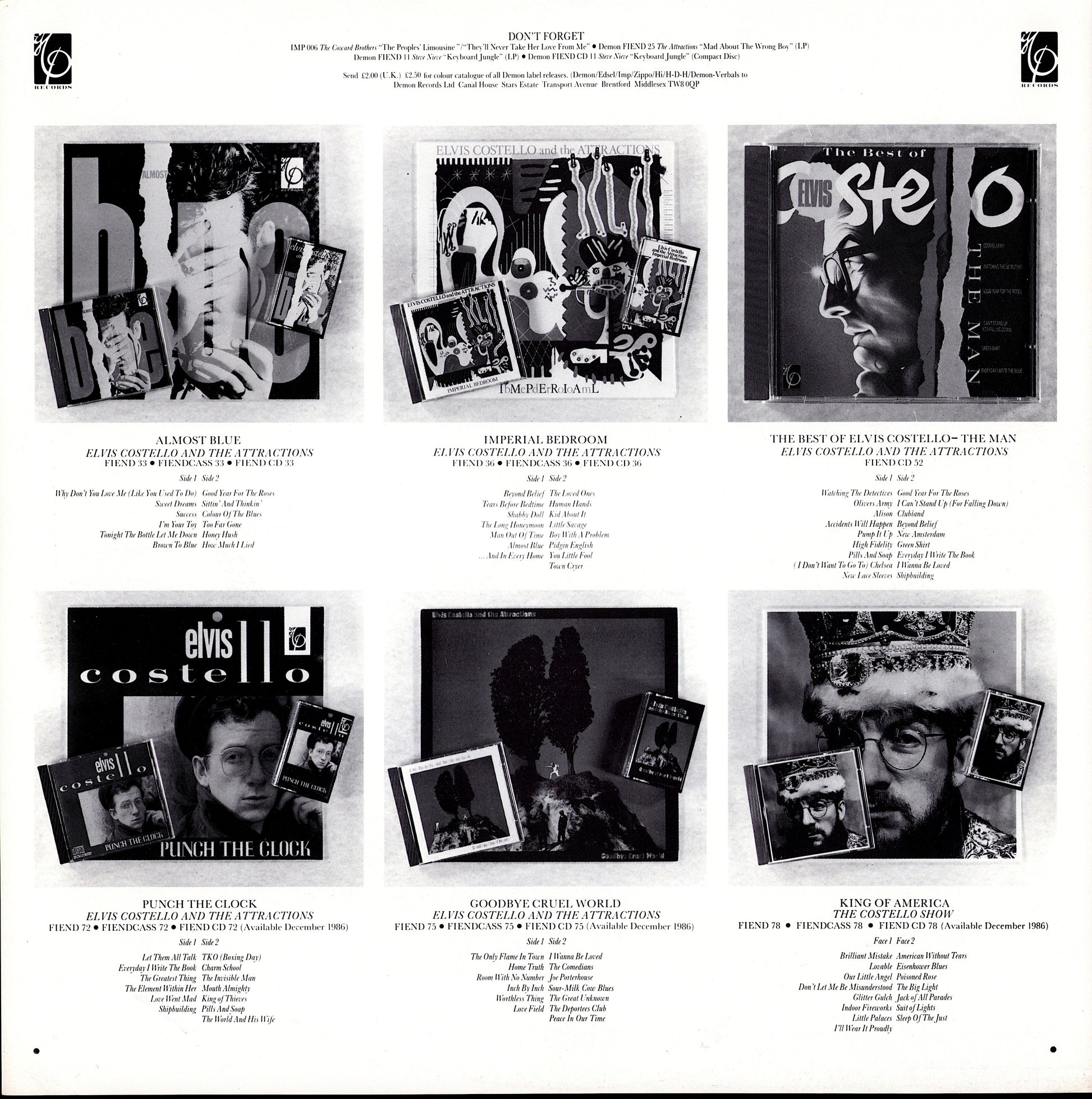 Elvis Costello And The Attractions - Blood & Chocolate Vinyl LP Kopie