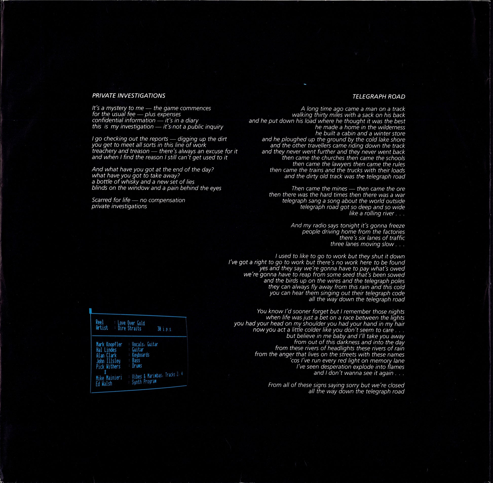 Dire Straits - Love Over Gold Vinyl LP