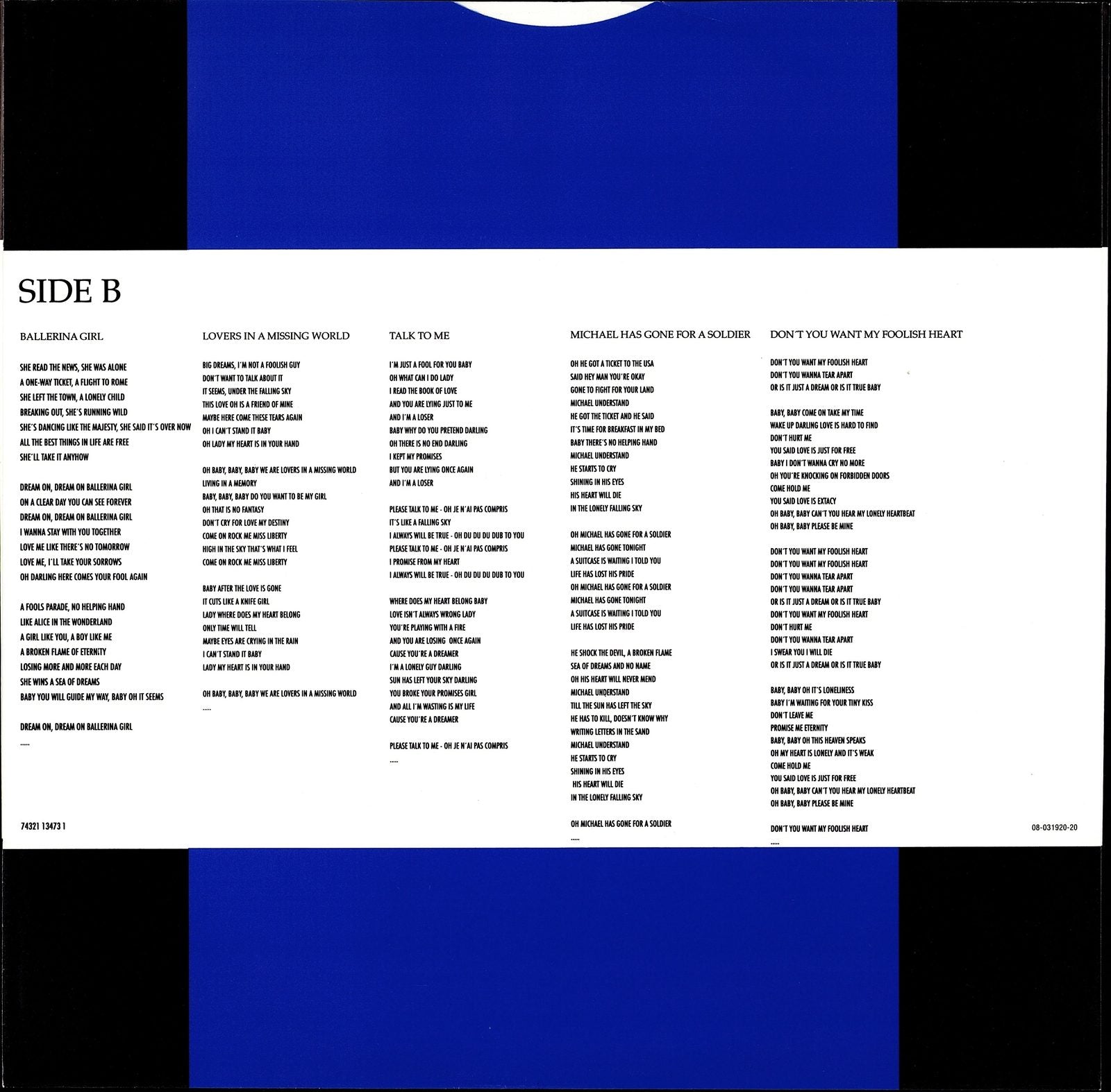 Blue System – Backstreet Dreams Vinyl LP