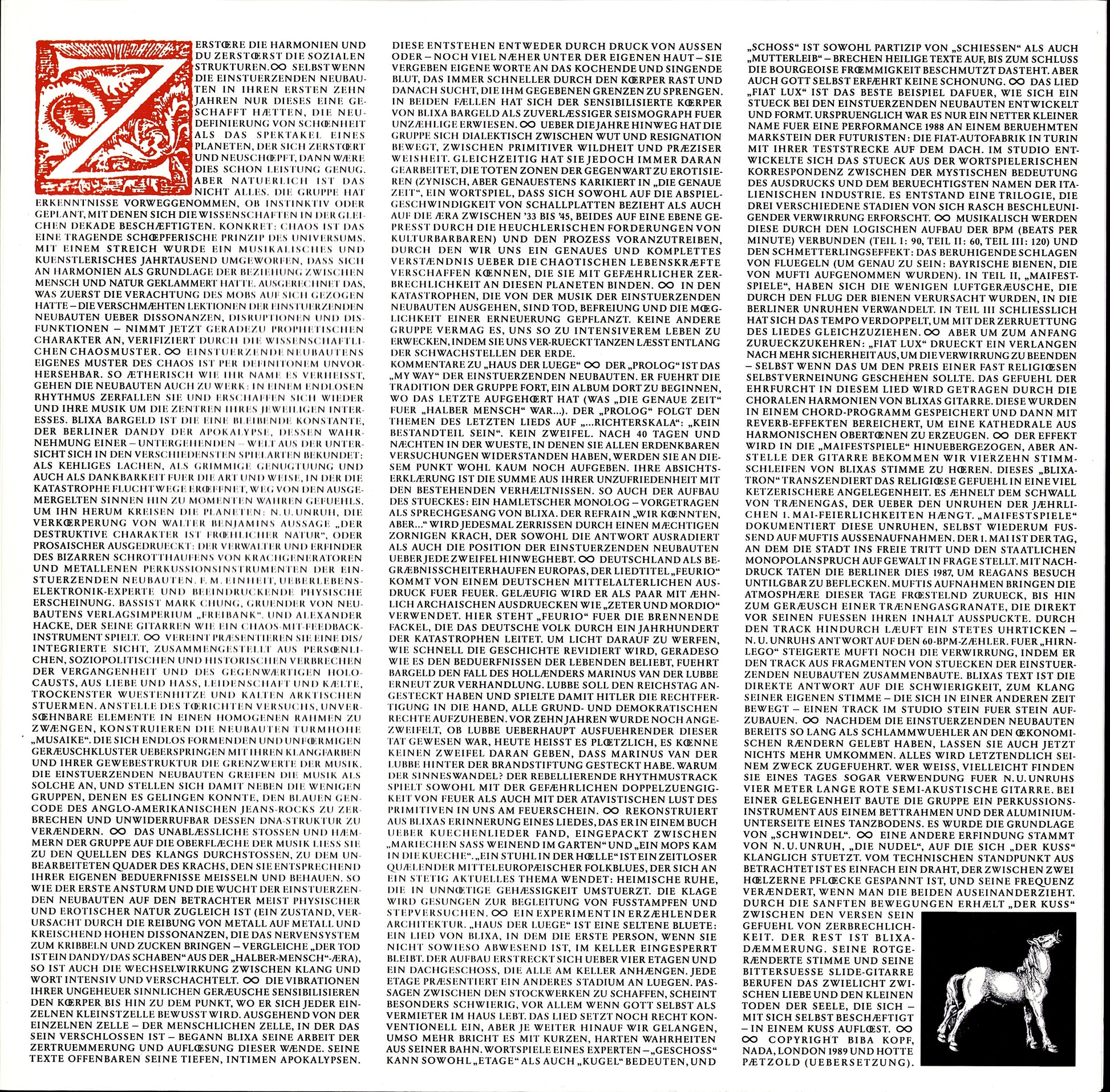 Einstuerzende Neubauten - Haus Der Luege Vinyl LP