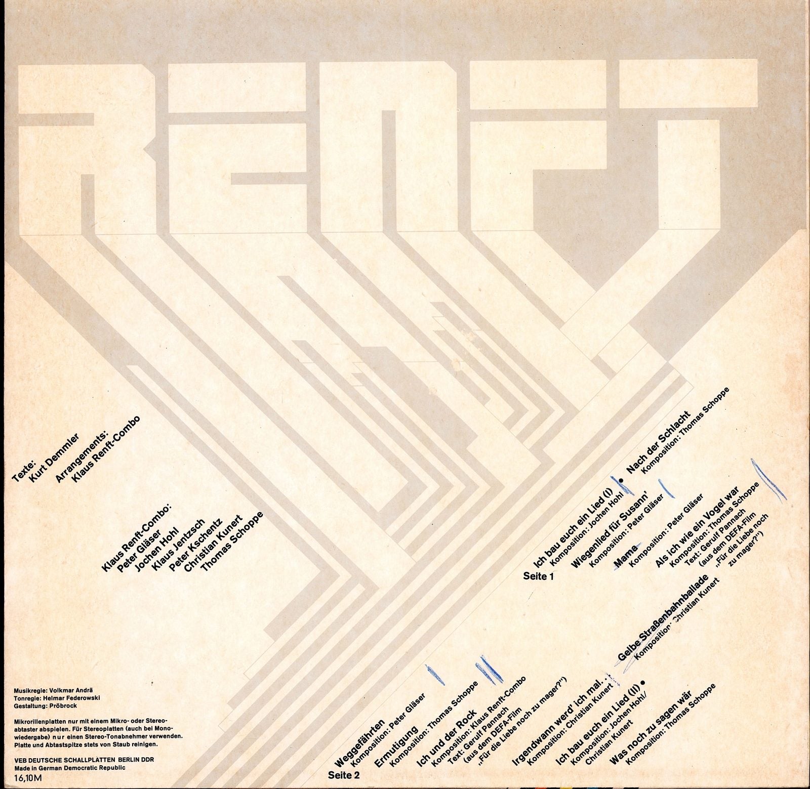 Klaus Renft Combo – Renft Vinyl LP