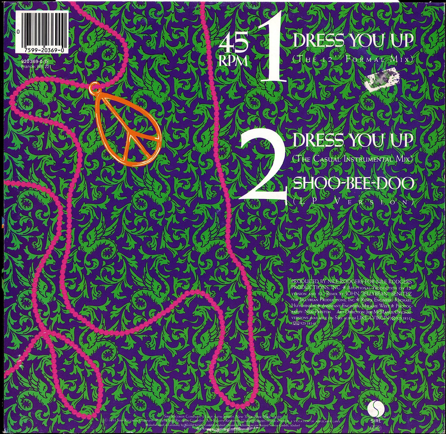 Madonna - Dress You Up The 12" Formal Mix Vinyl 12" Maxi-Single