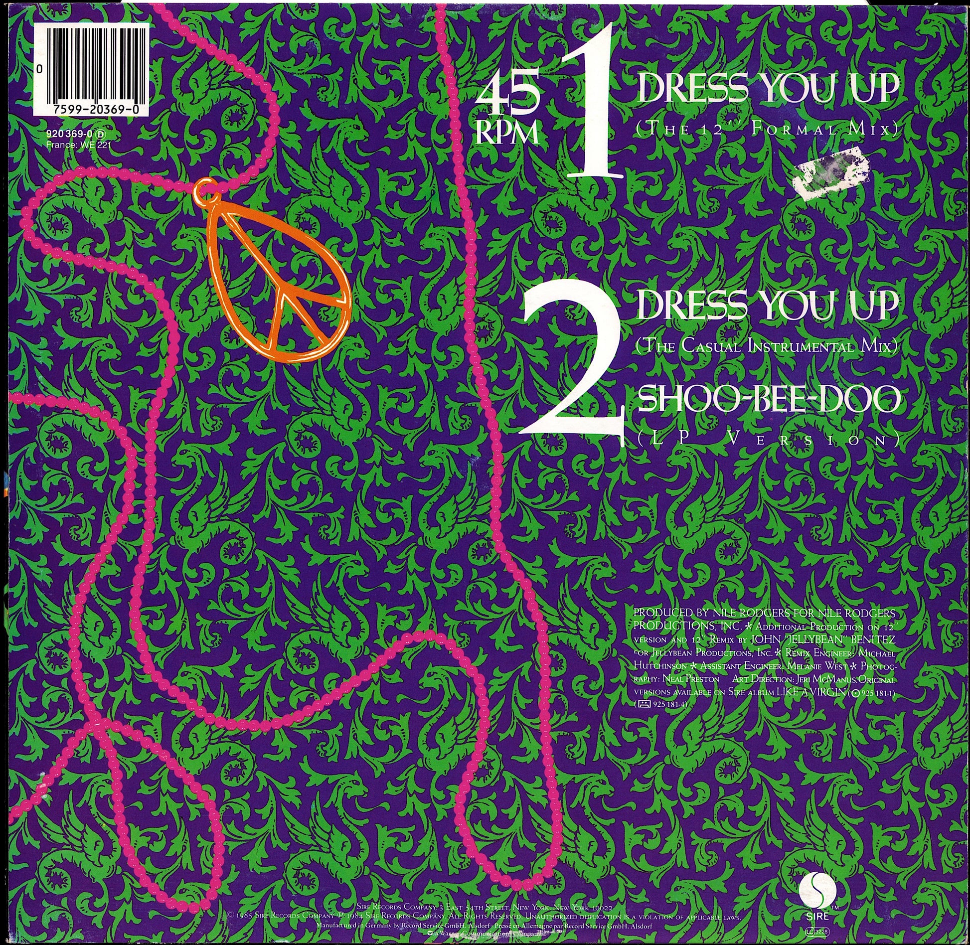 Madonna - Dress You Up The 12" Formal Mix Vinyl 12" Maxi-Single