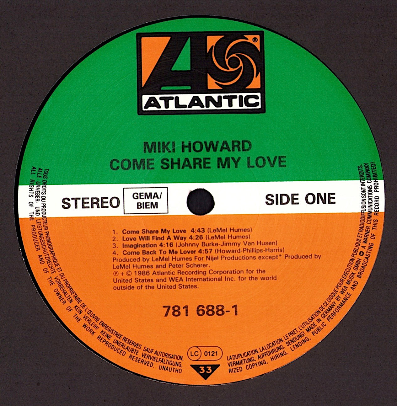 Miki Howard – Come Share My Love Vinyl LP