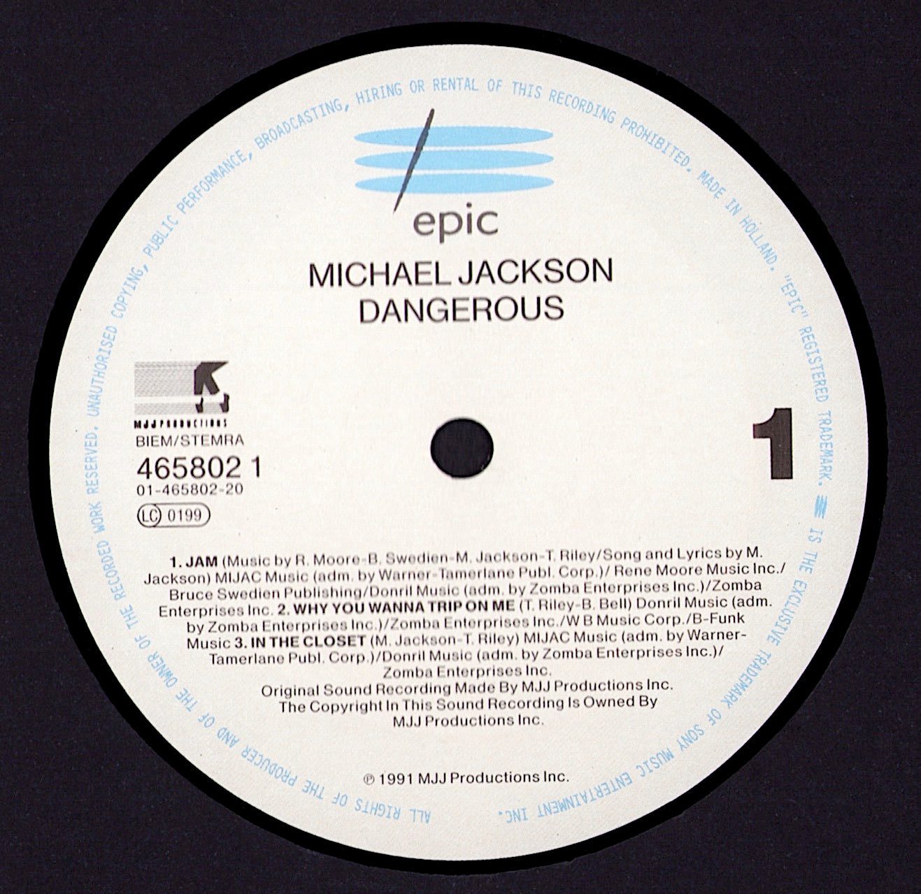 Michael Jackson ‎– Dangerous Vinyl 2LP