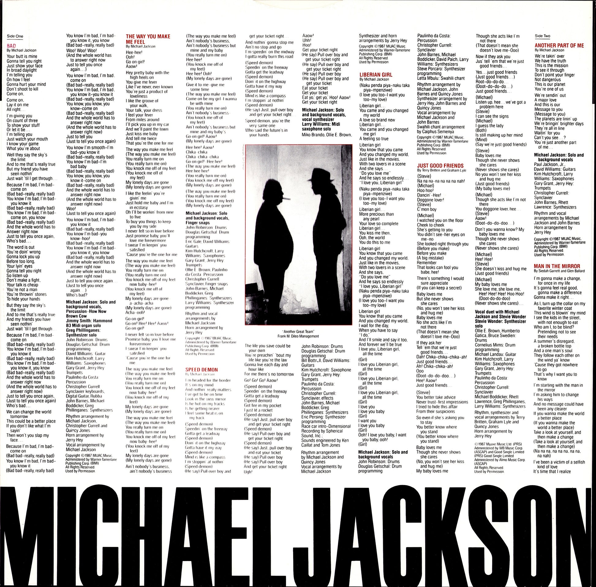 Michael Jackson - Bad Vinyl LP Kopie