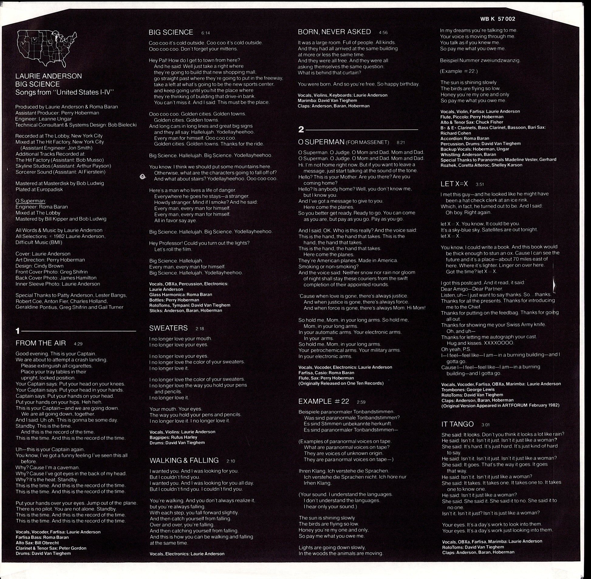 Laurie Anderson – Big Science Vinyl LP Kopie