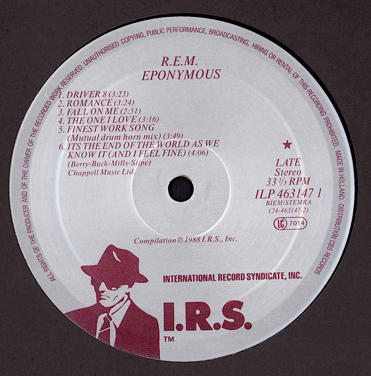 R.E.M. - Eponymous Vinyl LP