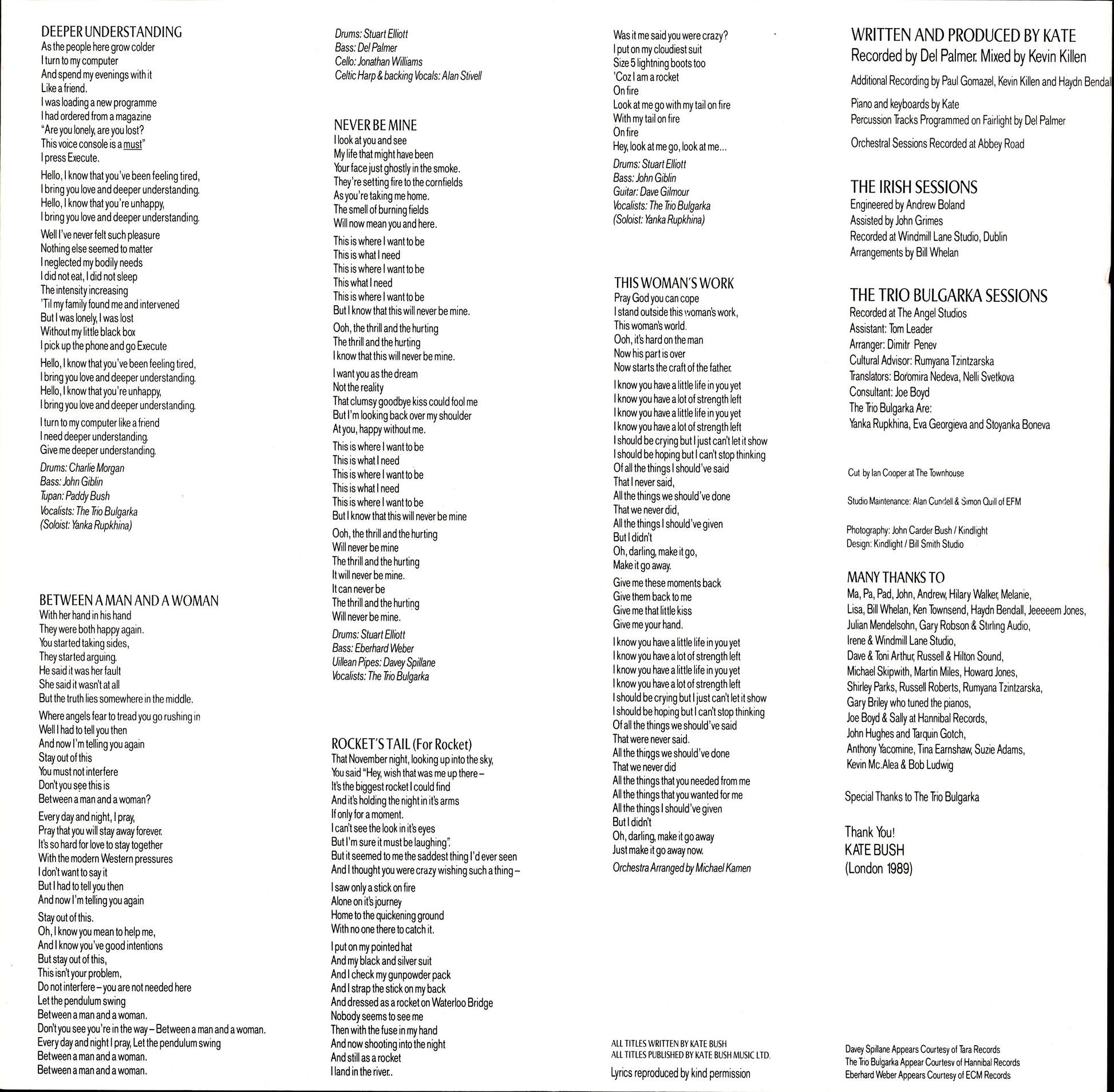 Kate Bush - Hounds Of Love Vinyl LP Kopie