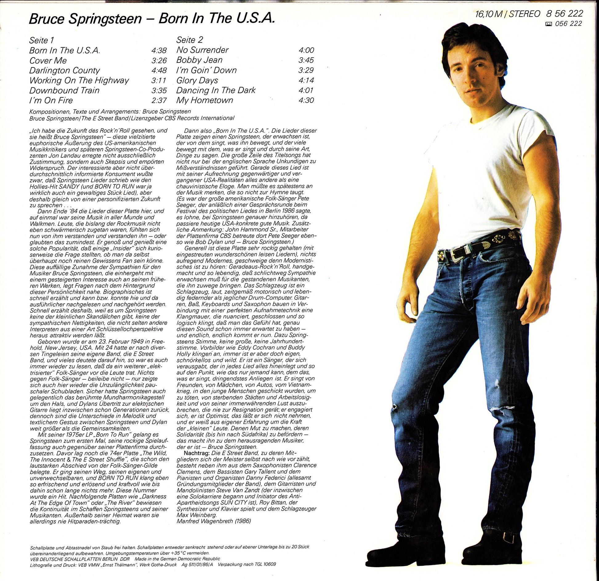 Bruce Springsteen – Born In The U.S.A. Vinyl LP
