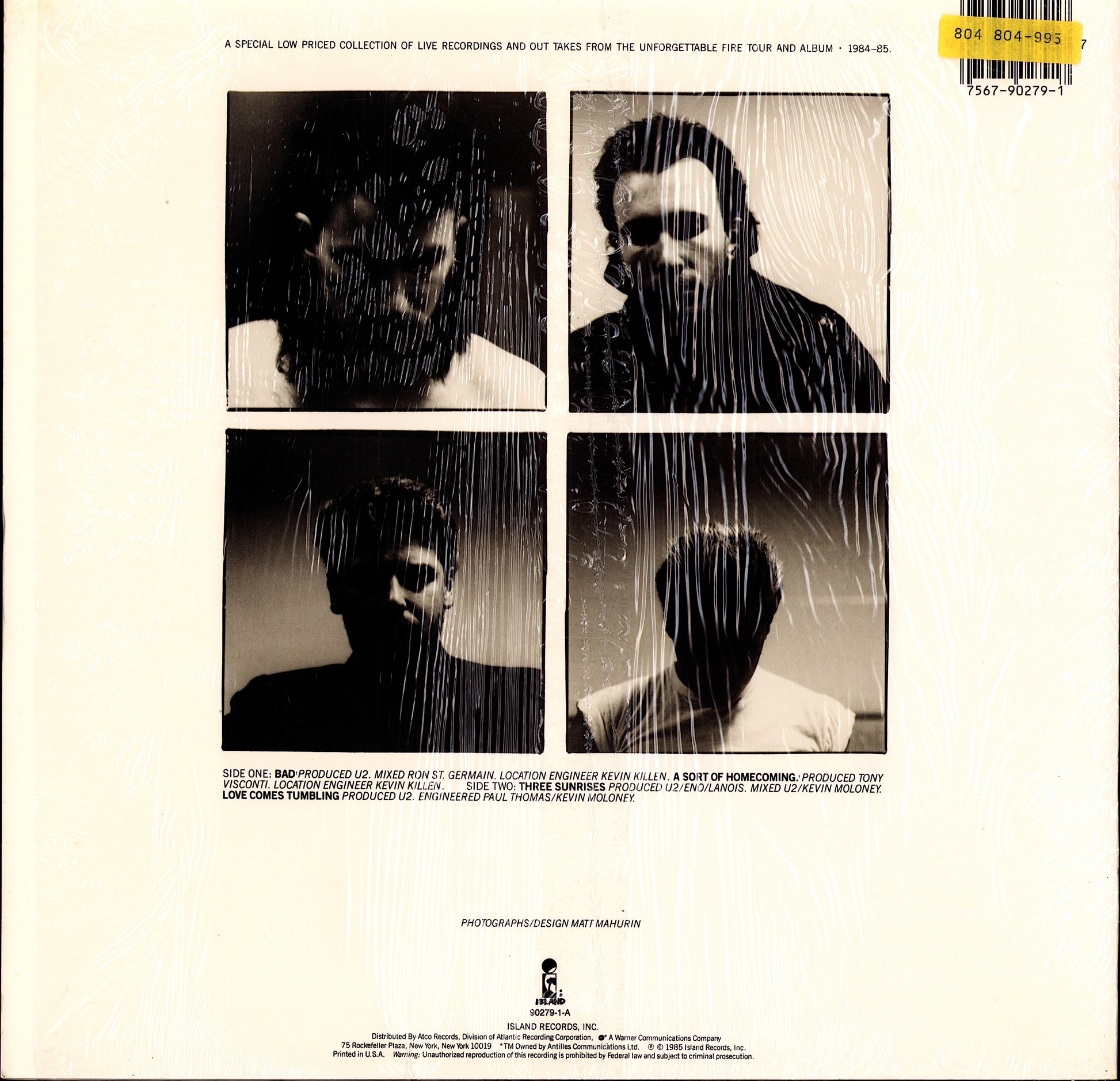 U2 ‎- Pride In The Name Of Love Vinyl 12" Maxi-Single Kopie