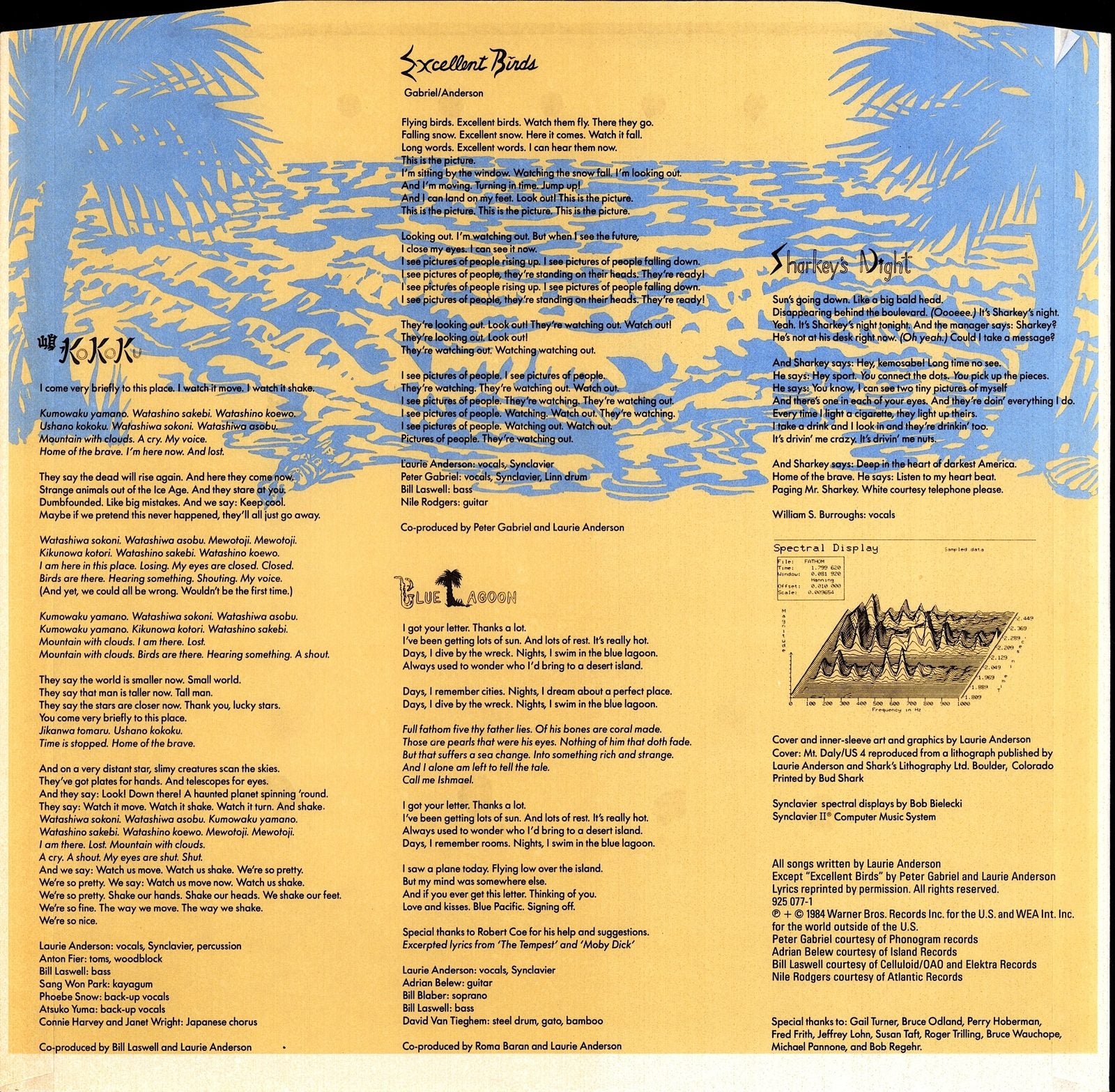 Laurie Anderson – Big Science Vinyl LP Kopie Kopie