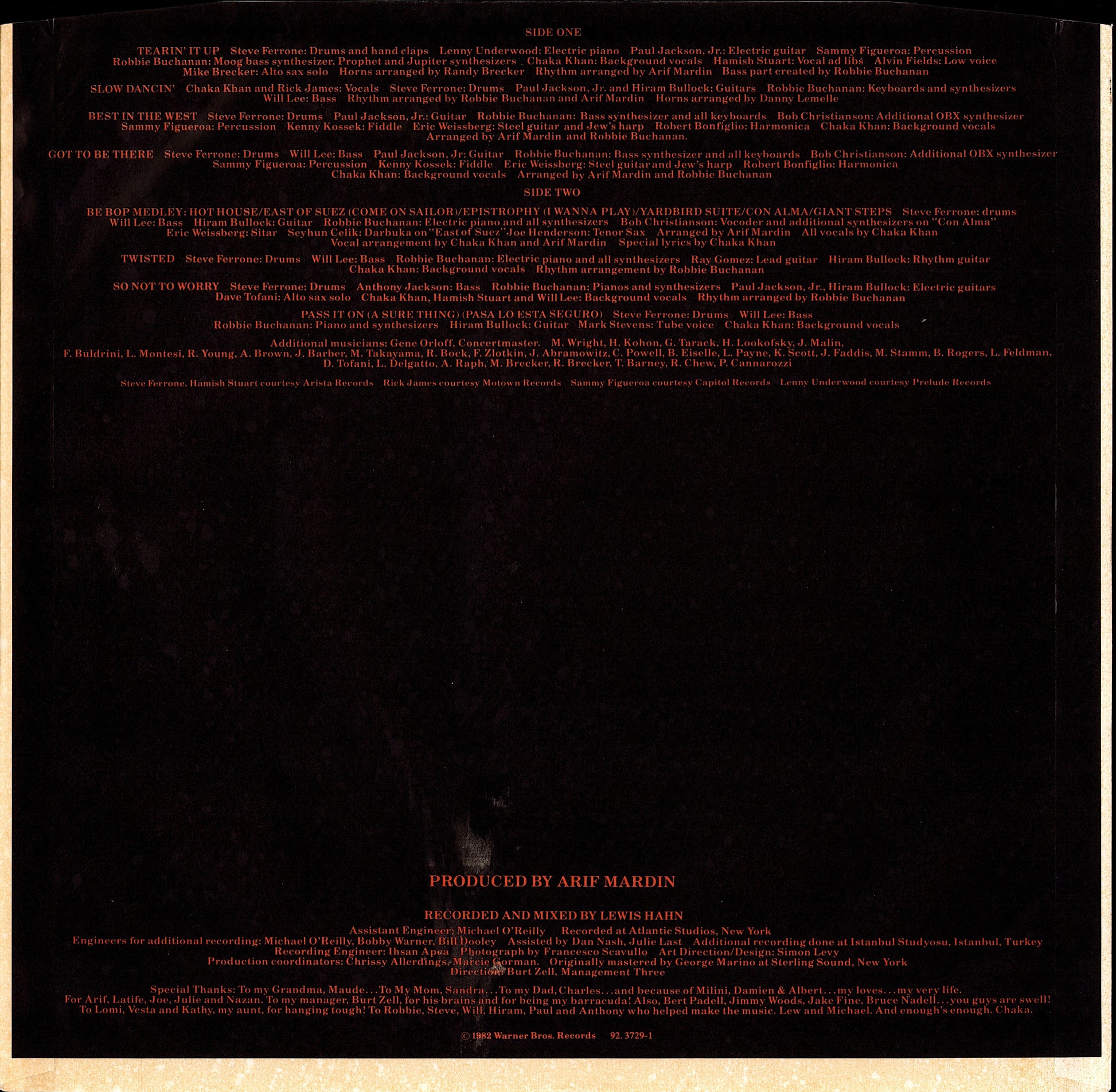 Chaka Khan – Chaka Khan Vinyl LP