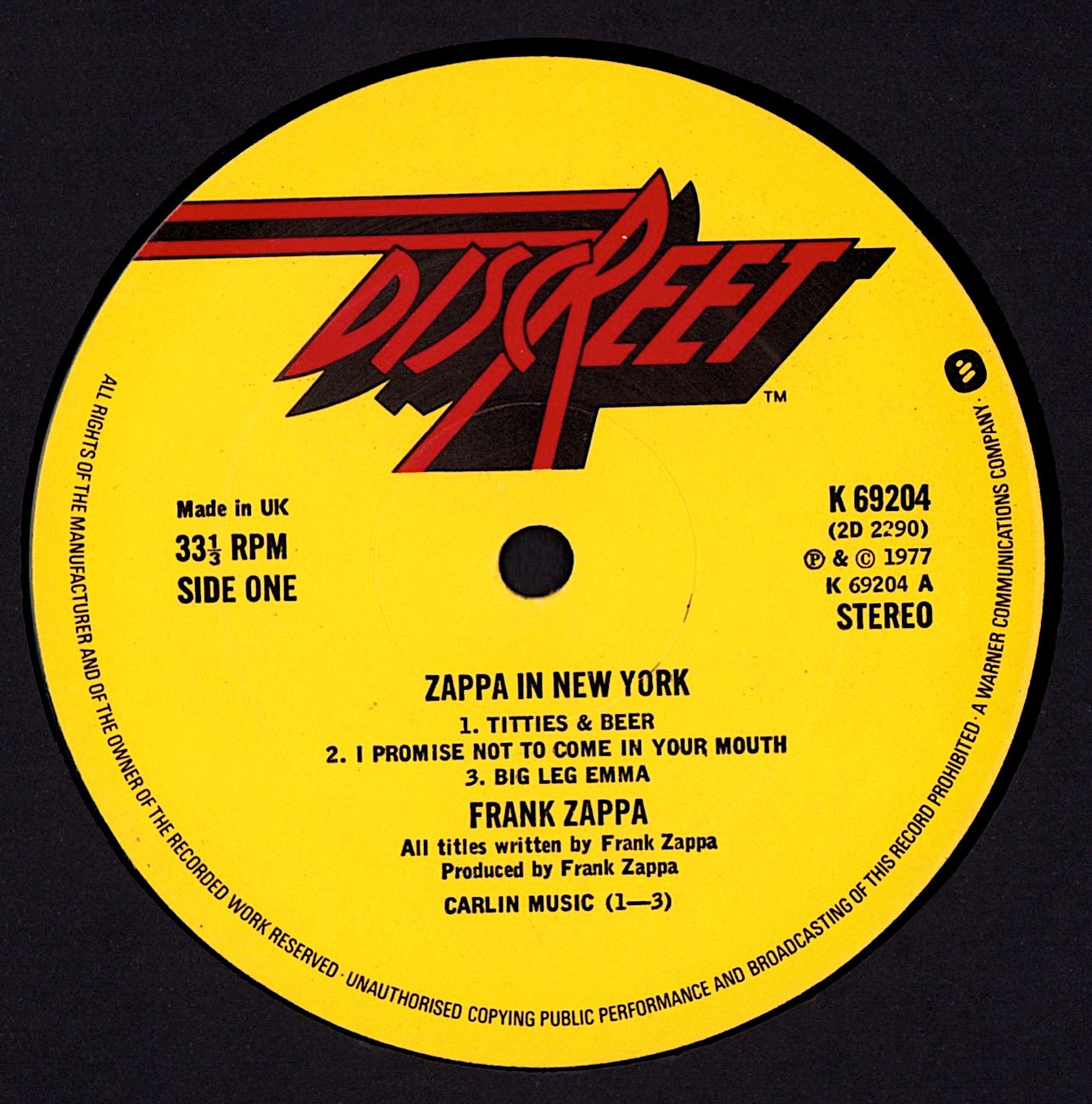 Frank Zappa – Zappa In New York Vinyl 2LP