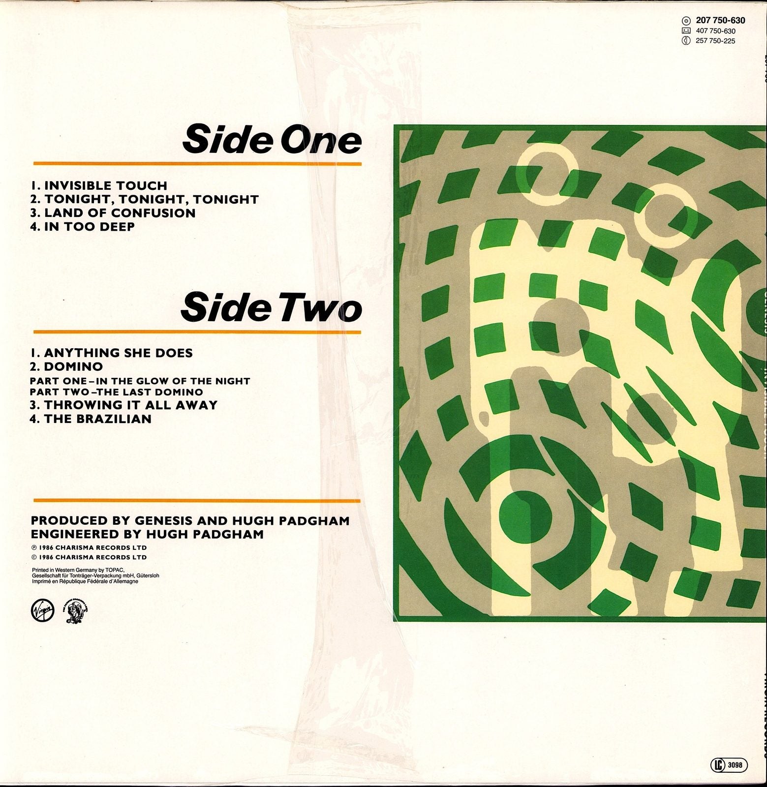 Genesis – Invisible Touch Vinyl LP