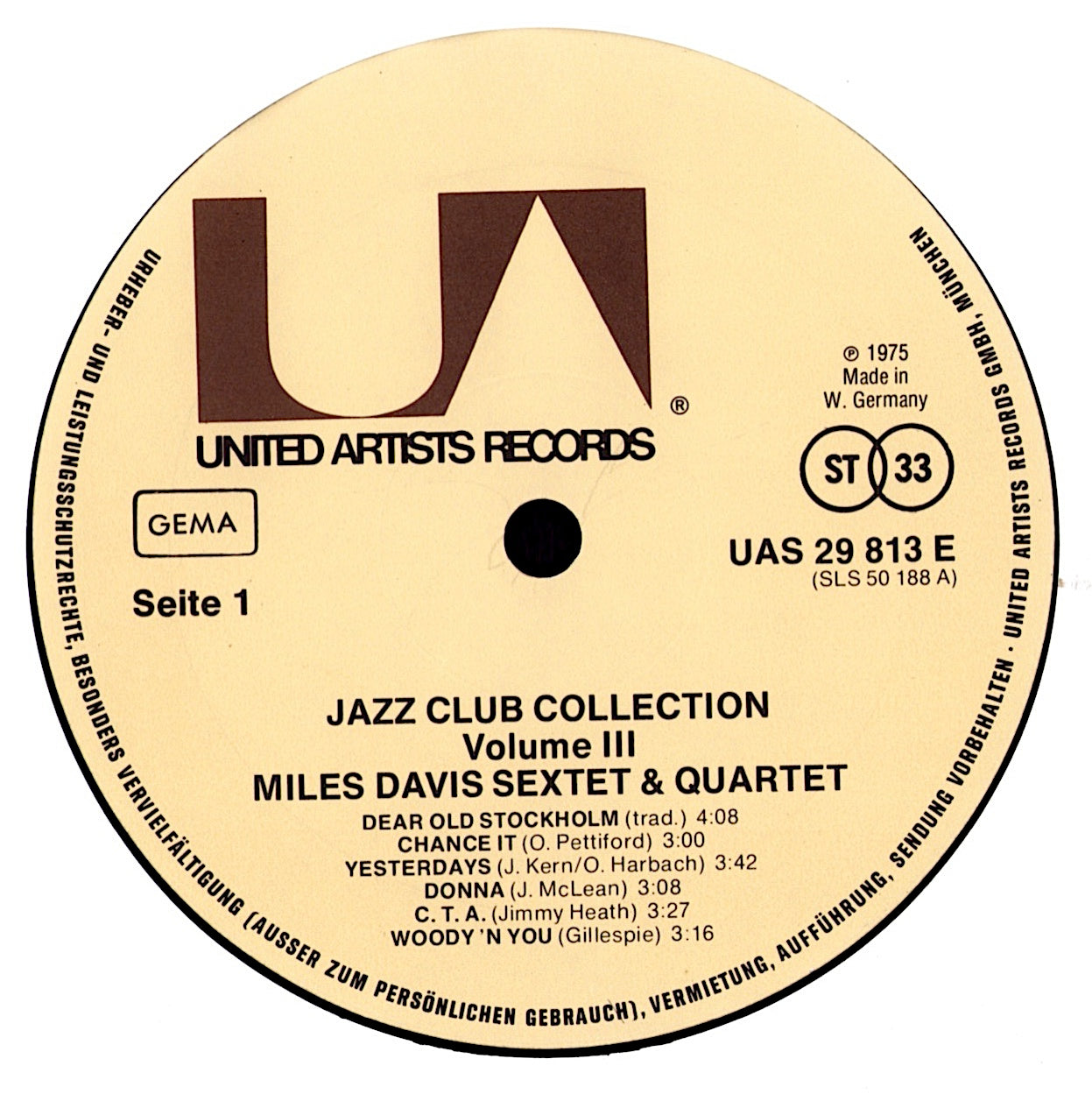 Miles Davis – Jazz Club Collection Vol 3 Vinyl LP