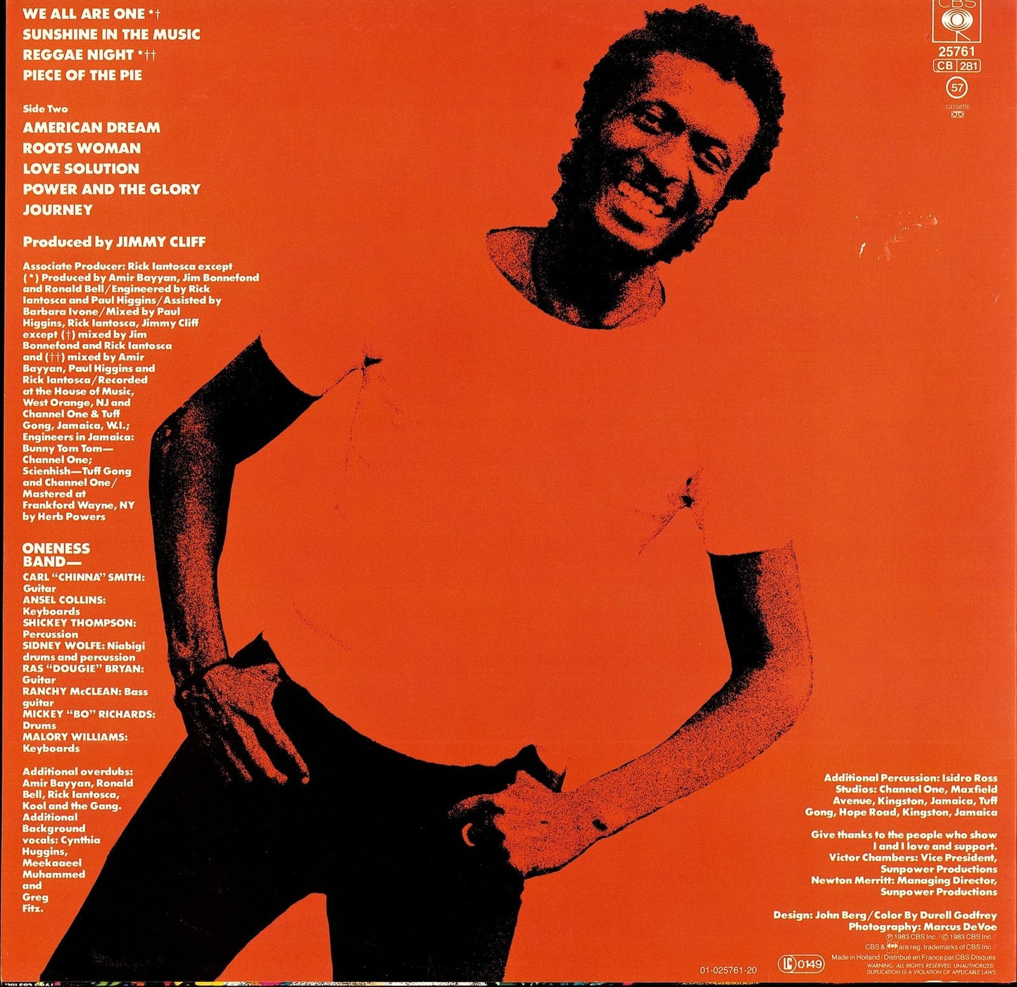 Jimmy Cliff ‎- Give Thankx Vinyl LP Kopie