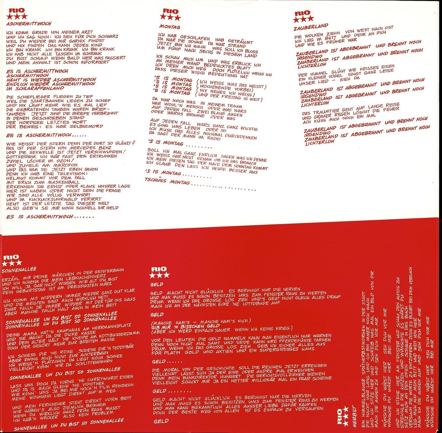 Rio Reiser - Rio I. Vinyl LP Kopie