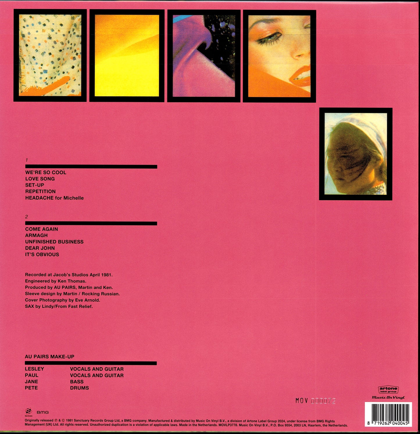 Au Pairs - Playing with a Different Sex Translucent Green Vinyl LP Limited Edition