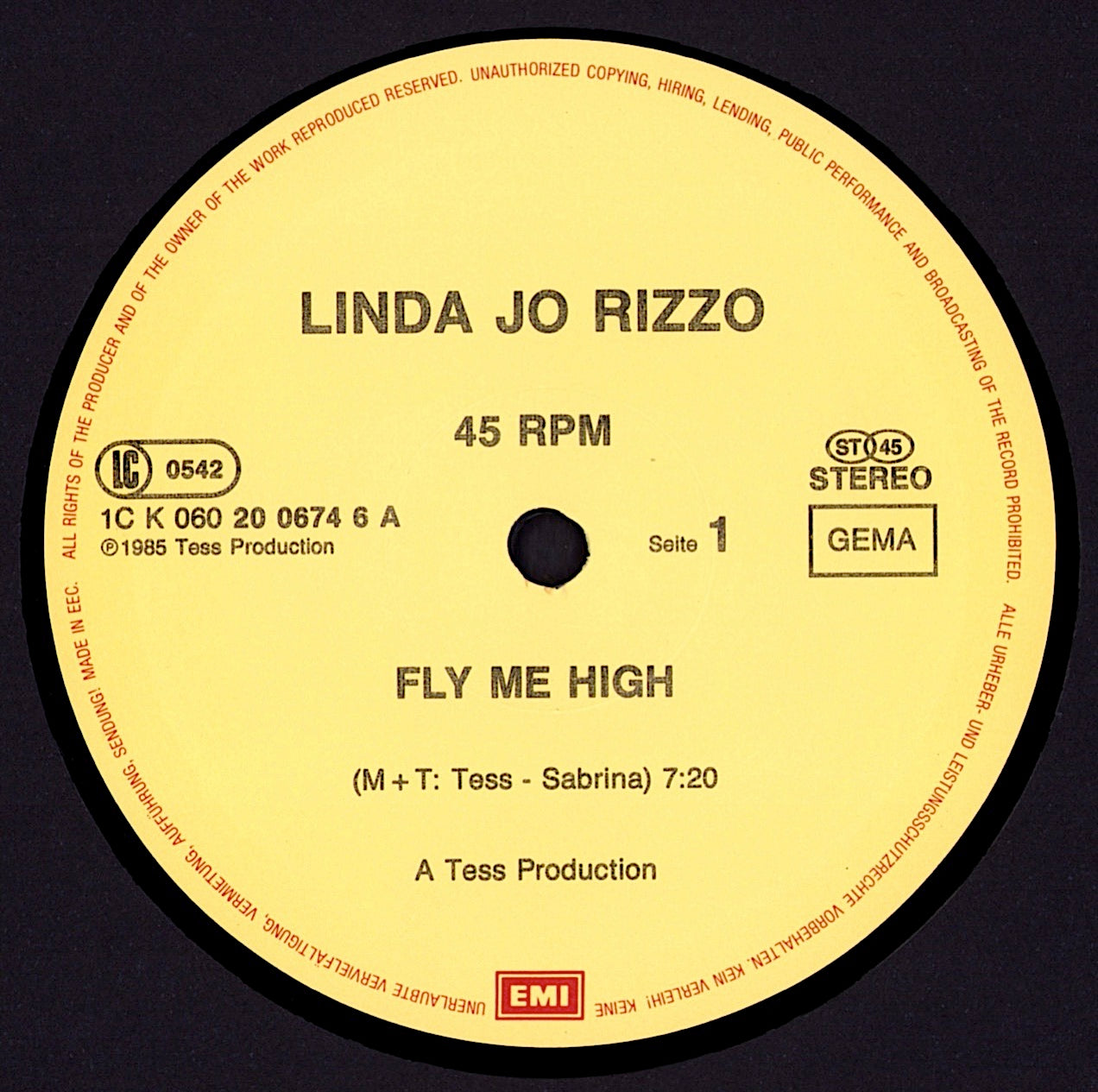 Linda Jo Rizzo – Fly Me High Vinyl 12"