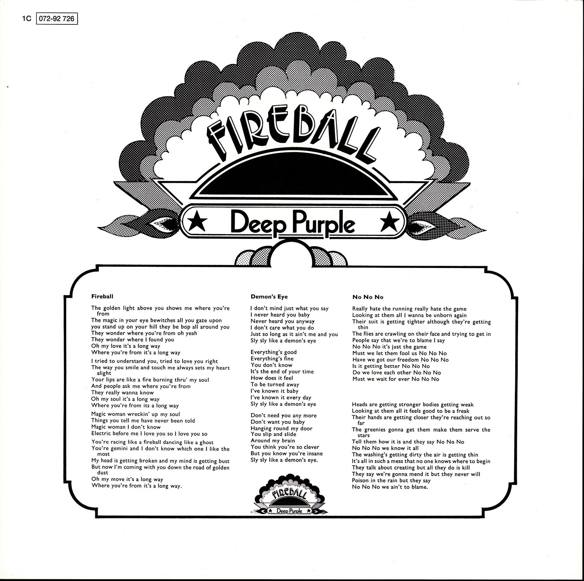 Deep Purple - Fireball Vinyl LP Kopie