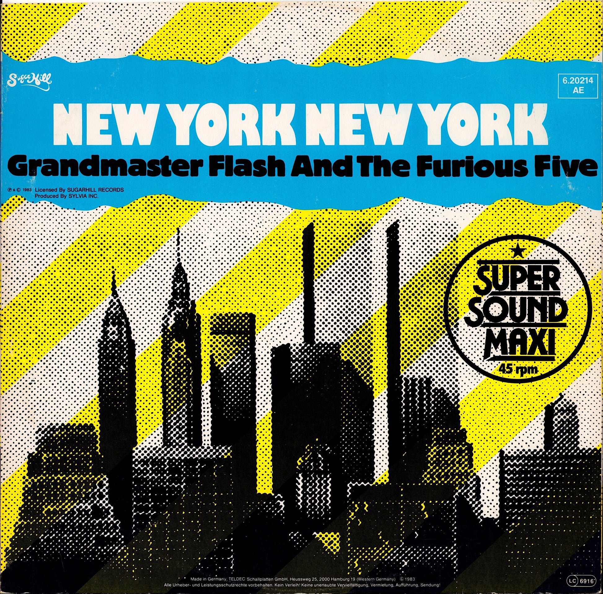Grandmaster Flash & The Furious Five – New York New York Vinyl 12" Maxi-Single