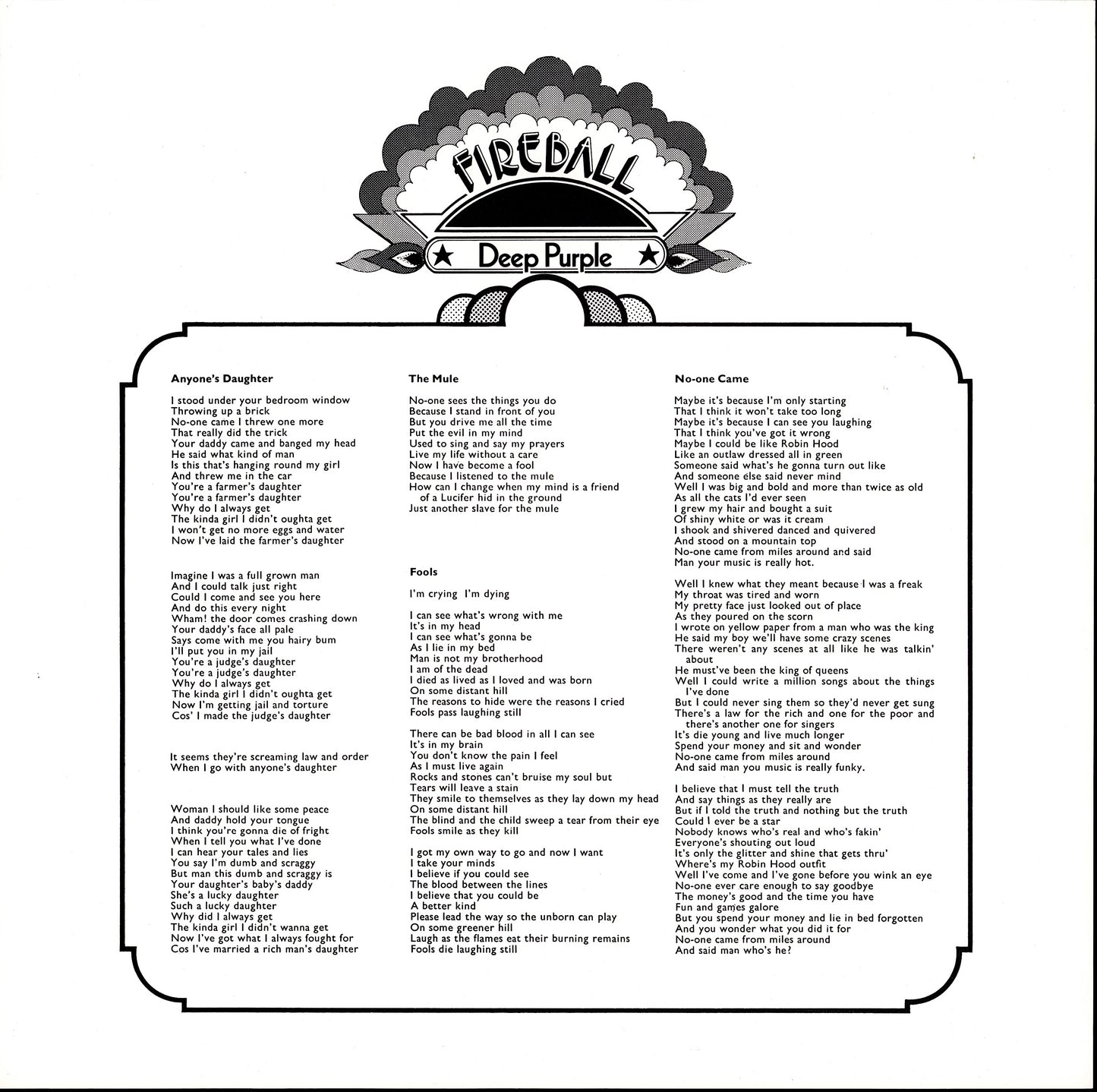 Deep Purple - Fireball Vinyl LP Kopie