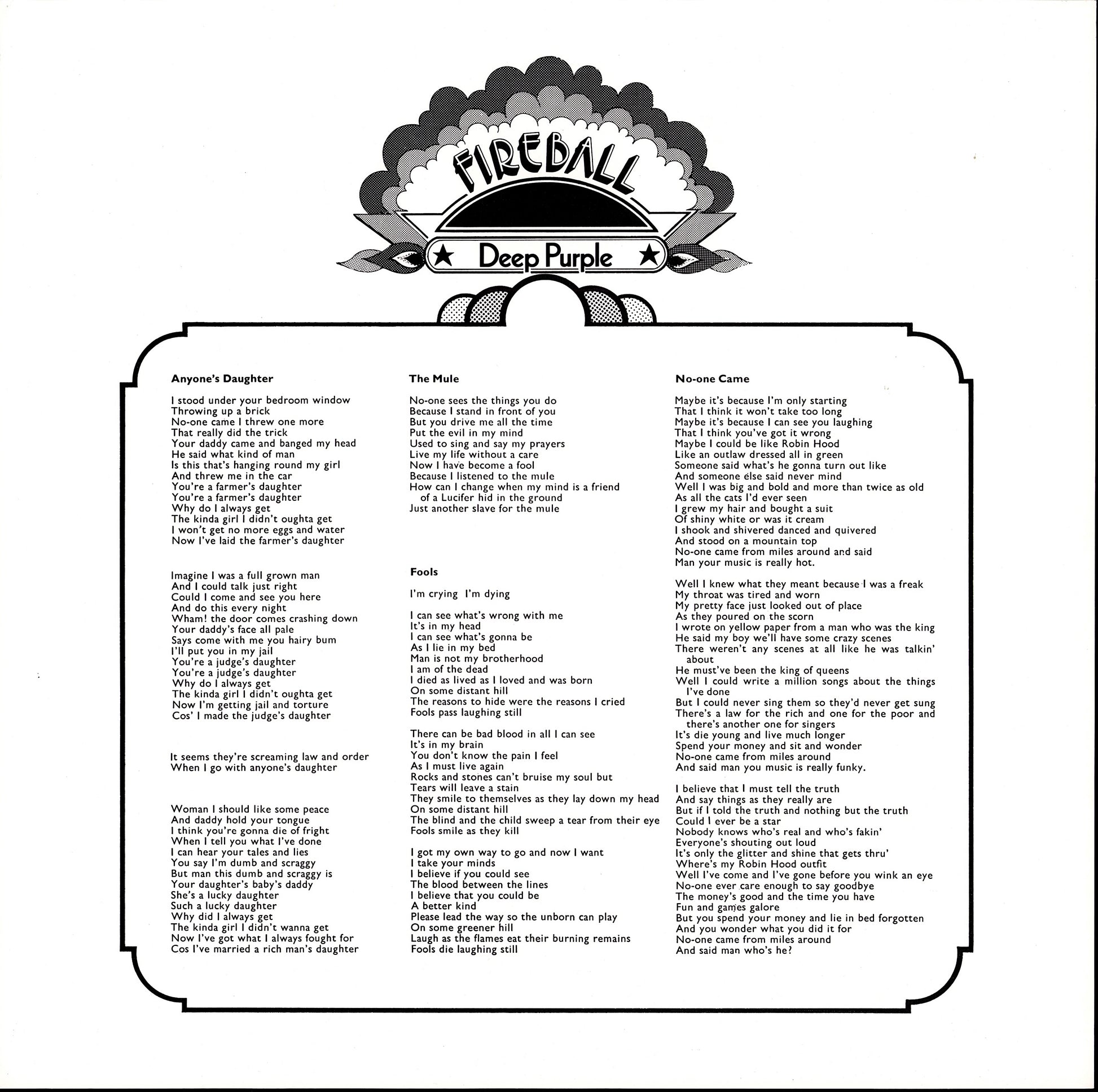Deep Purple - Fireball Vinyl LP Kopie