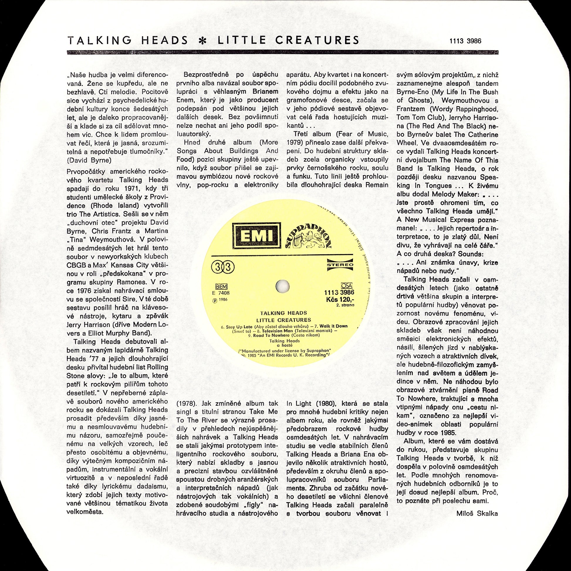 Talking Heads – Little Creatures Vinyl LP
