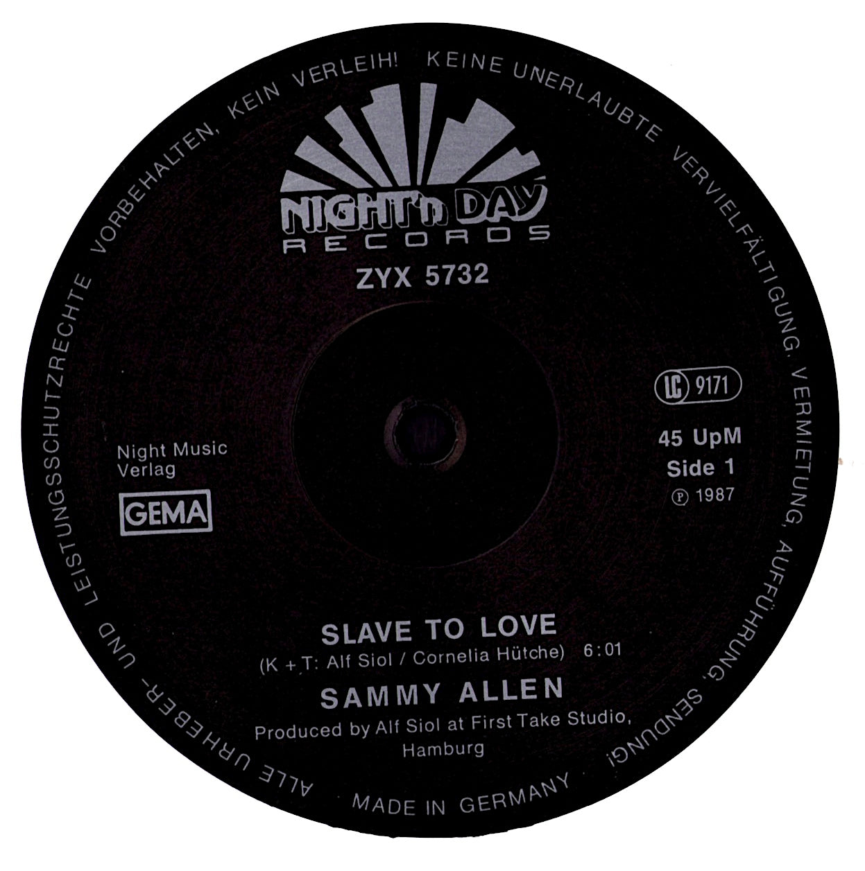 Sammy Allen – Slave To Love Vinyl 12" Maxi-Single
